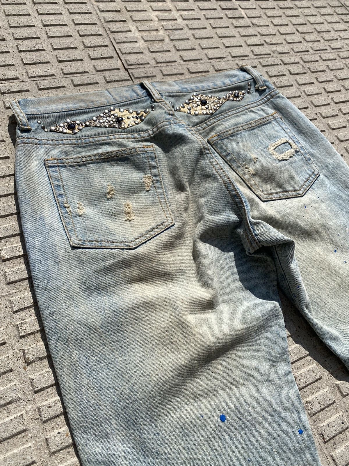 Schlussel Schlussel distressed arts and crafts straight painter denim Size US 30 / EU 46 - 13 Thumbnail