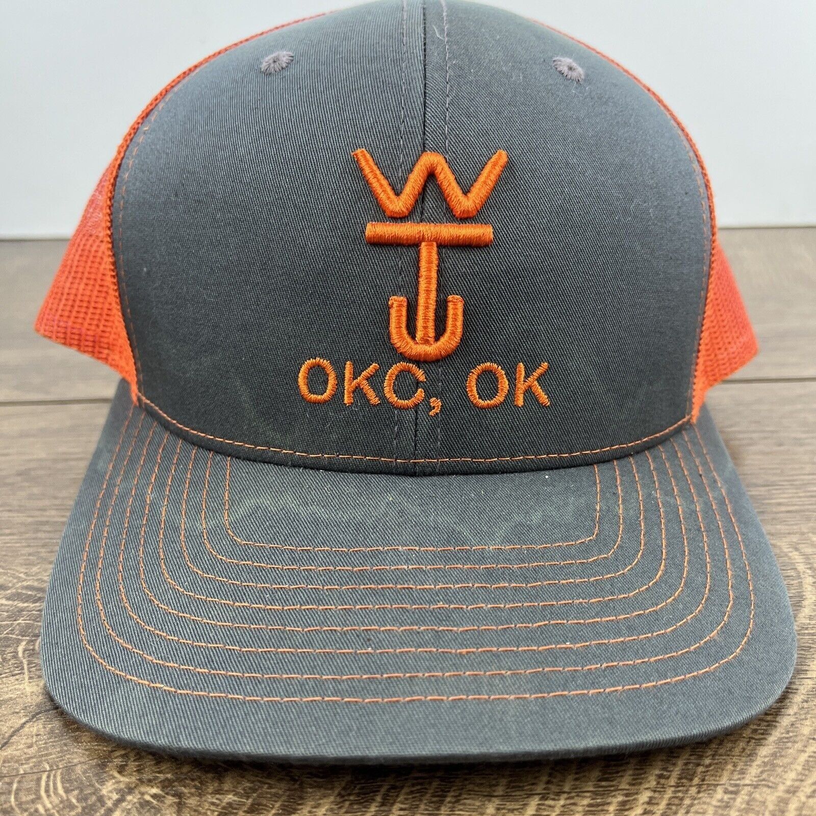Other WT OKC Hat Oklahoma City Gray Adjustable Hat Adjustable Snap Size ONE SIZE - 6 Thumbnail