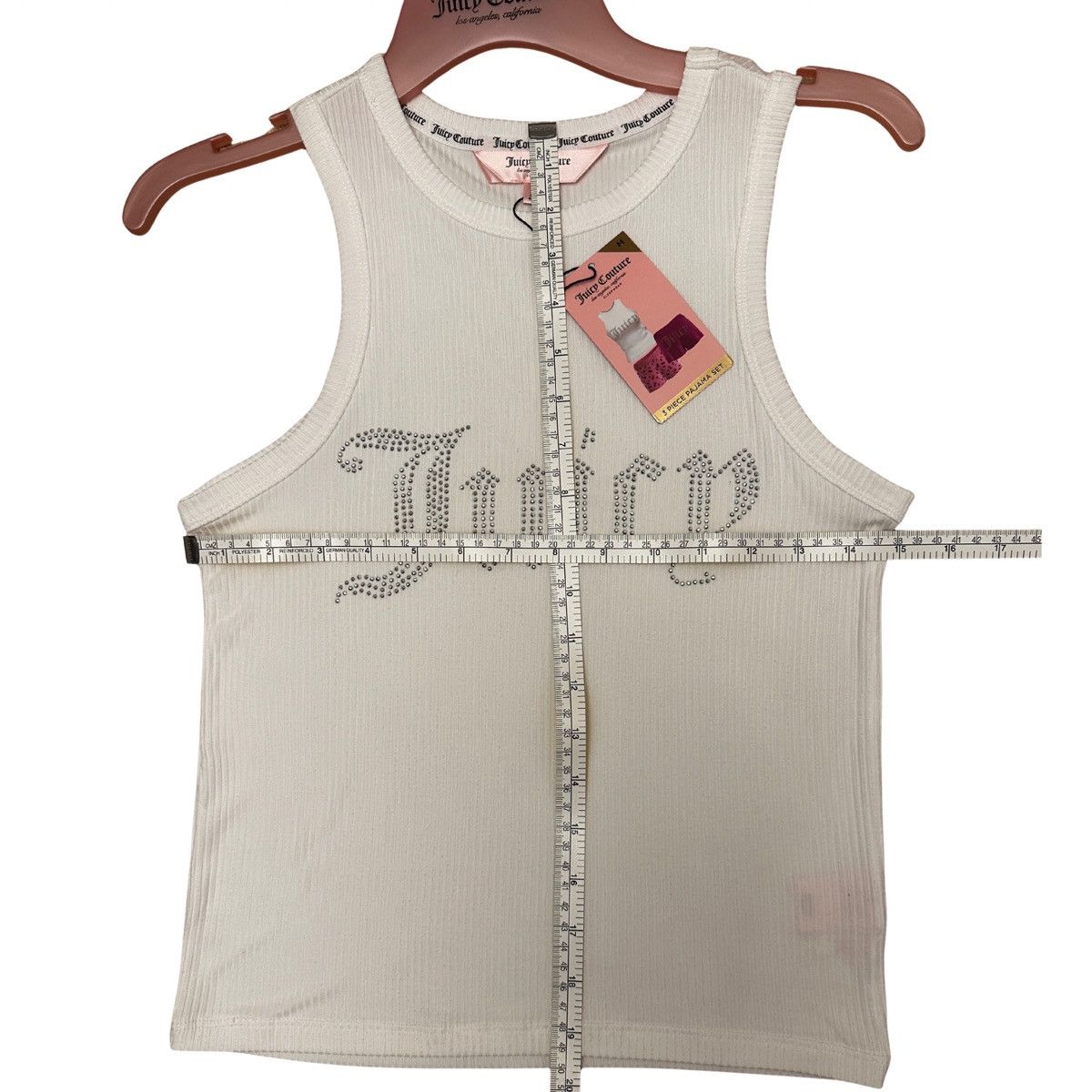 Juicy Couture Juicy Couture 3-Piece Pajama Set White Ribbed Tank Size M Size 28" / US 6 / IT 42 - 8 Thumbnail