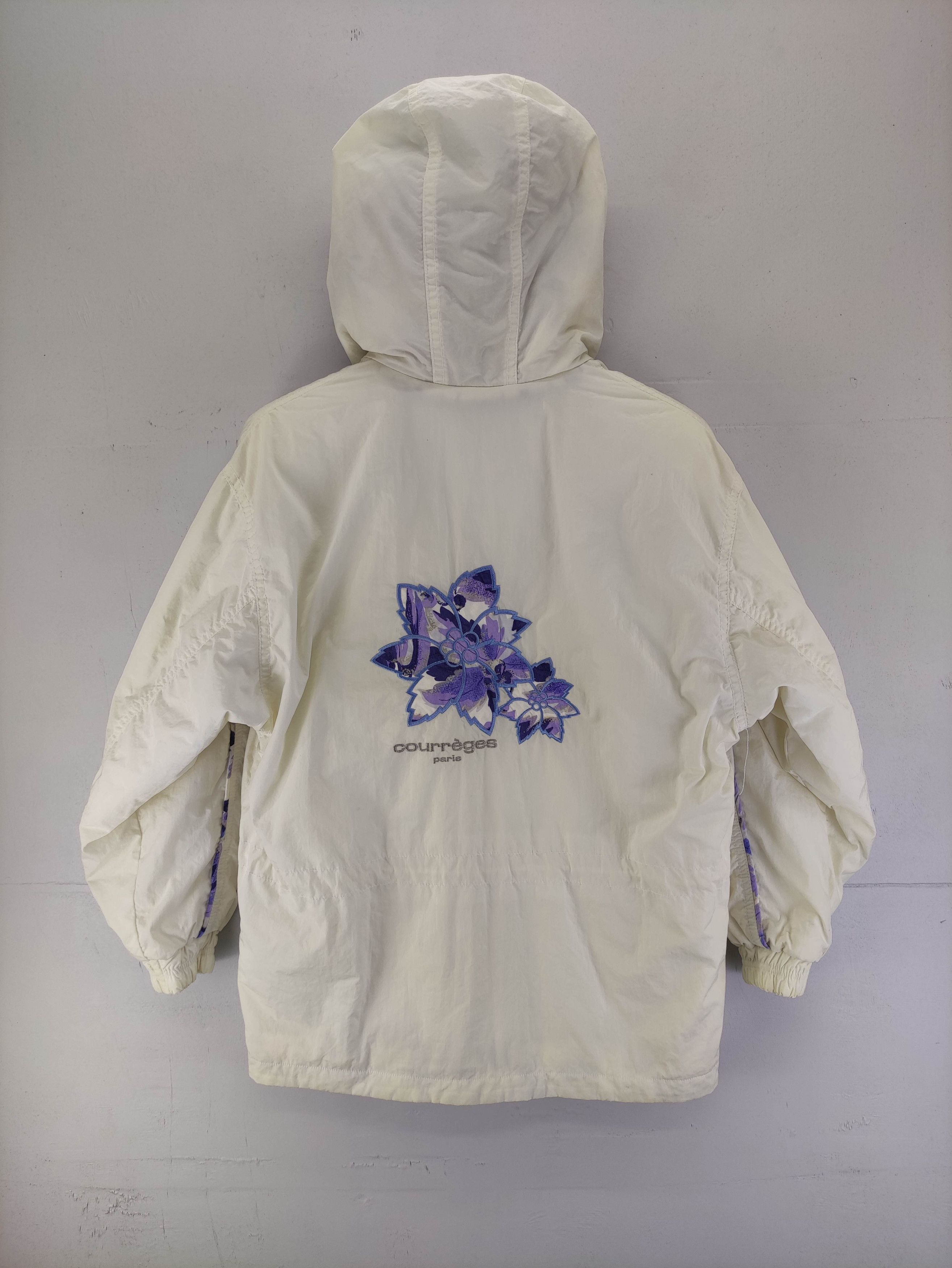 Courreges Vintage Courreges Embroidered Logo Ski Jacket Hoodie Size M / US 6-8 / IT 42-44 - 10 Thumbnail