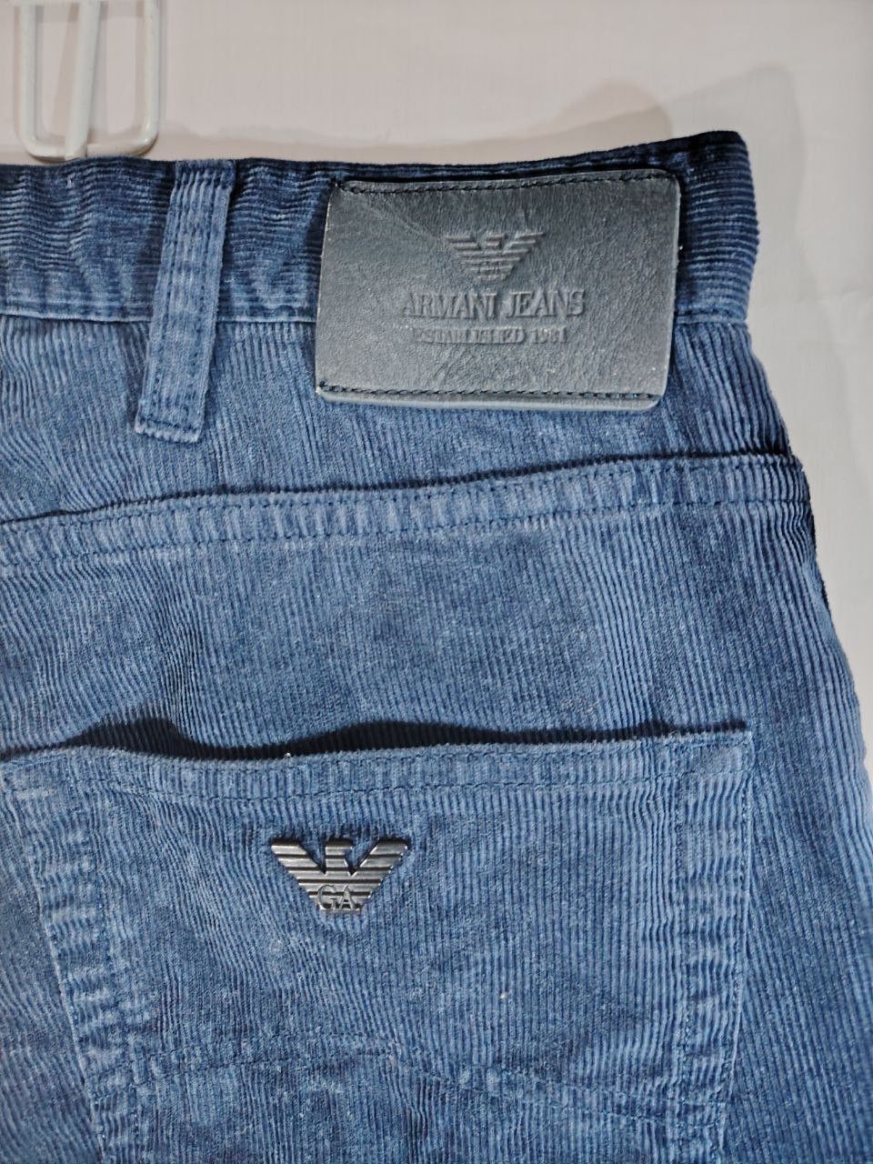 Armani Armani Navy Blue Corduroy Jeans – Rare Classic Fit Size US 30 / EU 46 - 5 Thumbnail