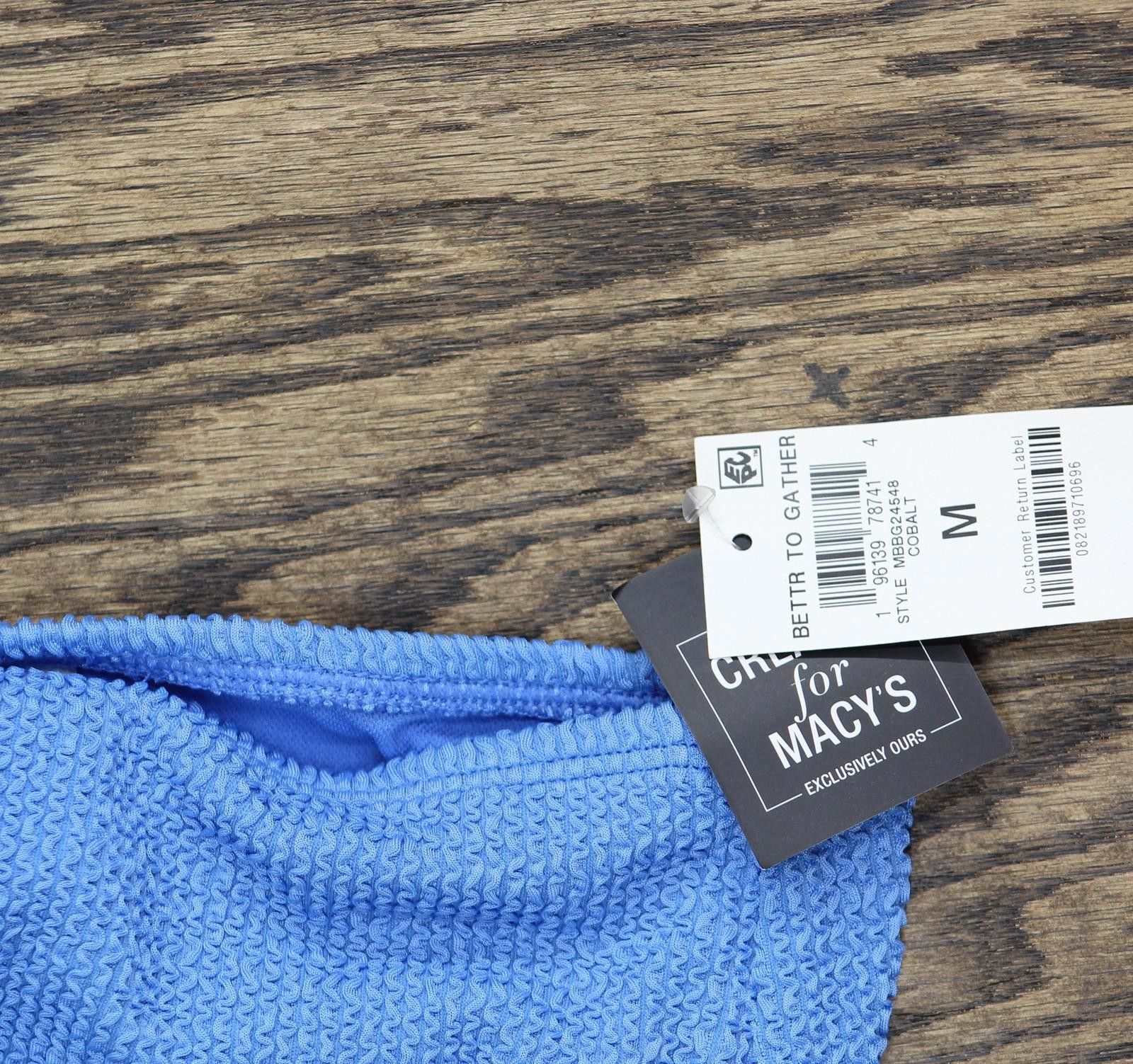 Bar III Nwt Bar Iii Rise Swim Bikini Bottom Mbbg24548 Cobalt Blue M Size ONE SIZE - 4 Thumbnail