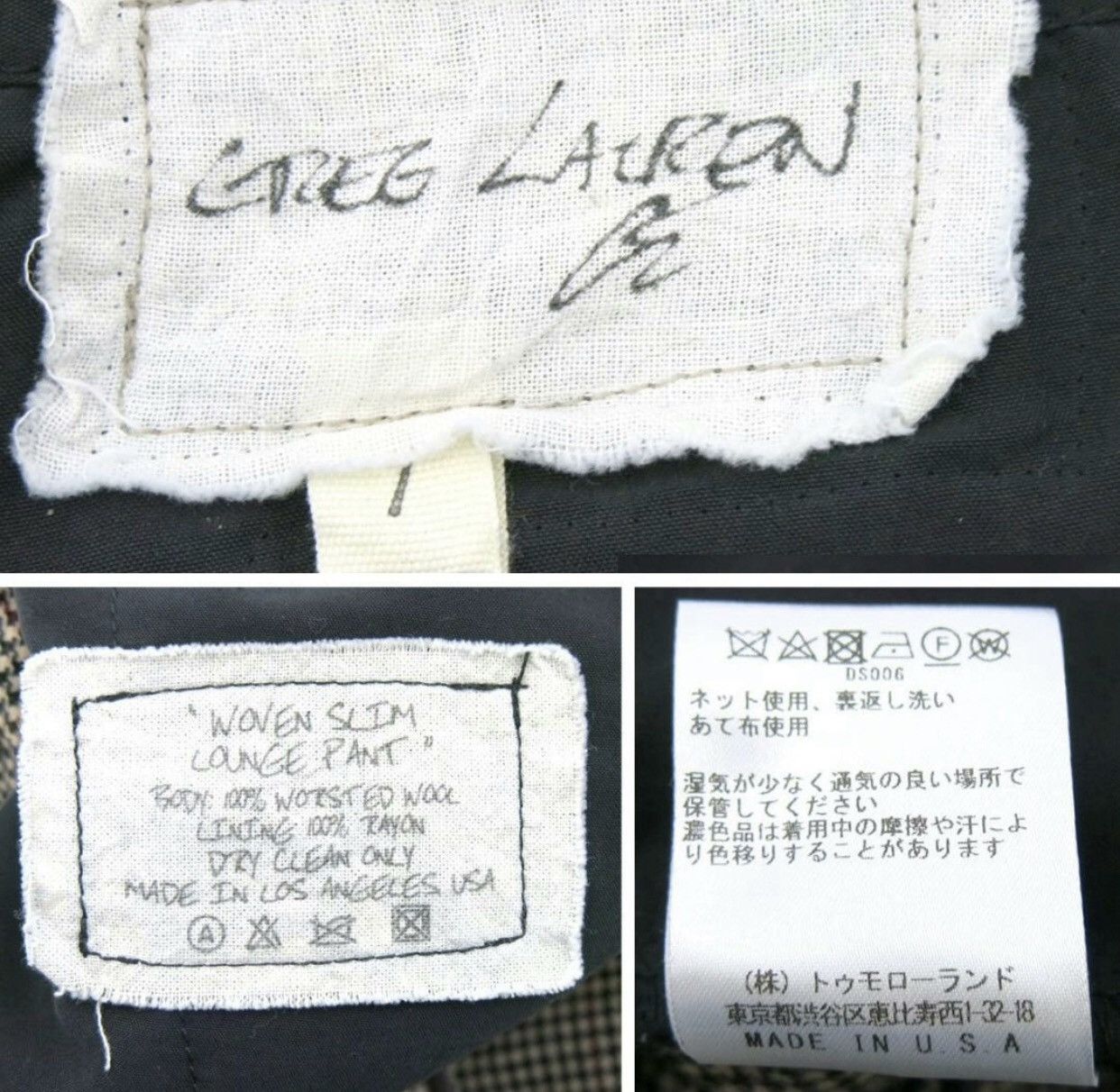 Greg Lauren Greg Lauren wool slacks pants 2412-Nextarrow Size US 30 / EU 46 - 5 Thumbnail