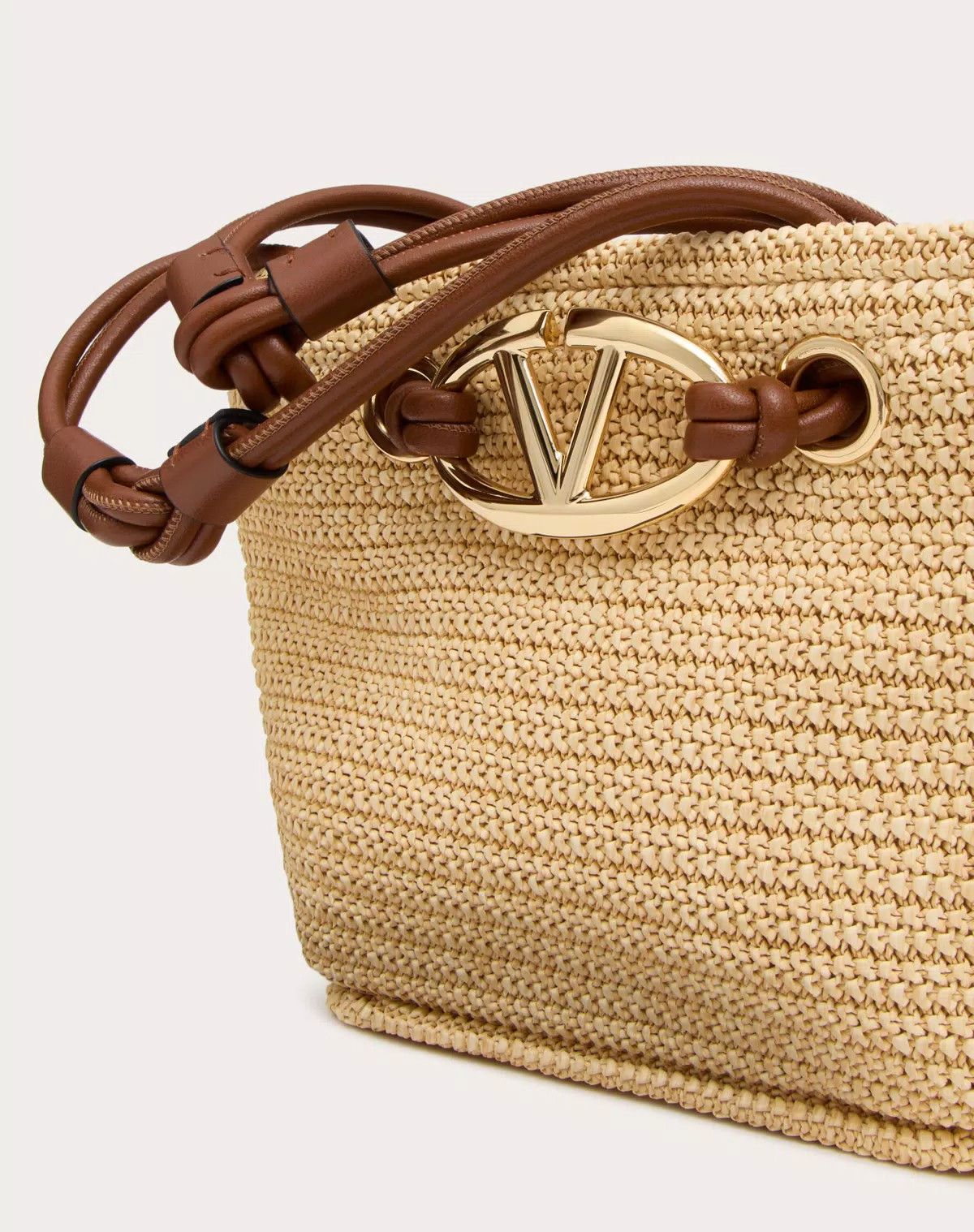 Valentino oc11z0725 Size:OS/Escape Tote Bag In Raffia in Beige Size ONE SIZE - 7 Thumbnail