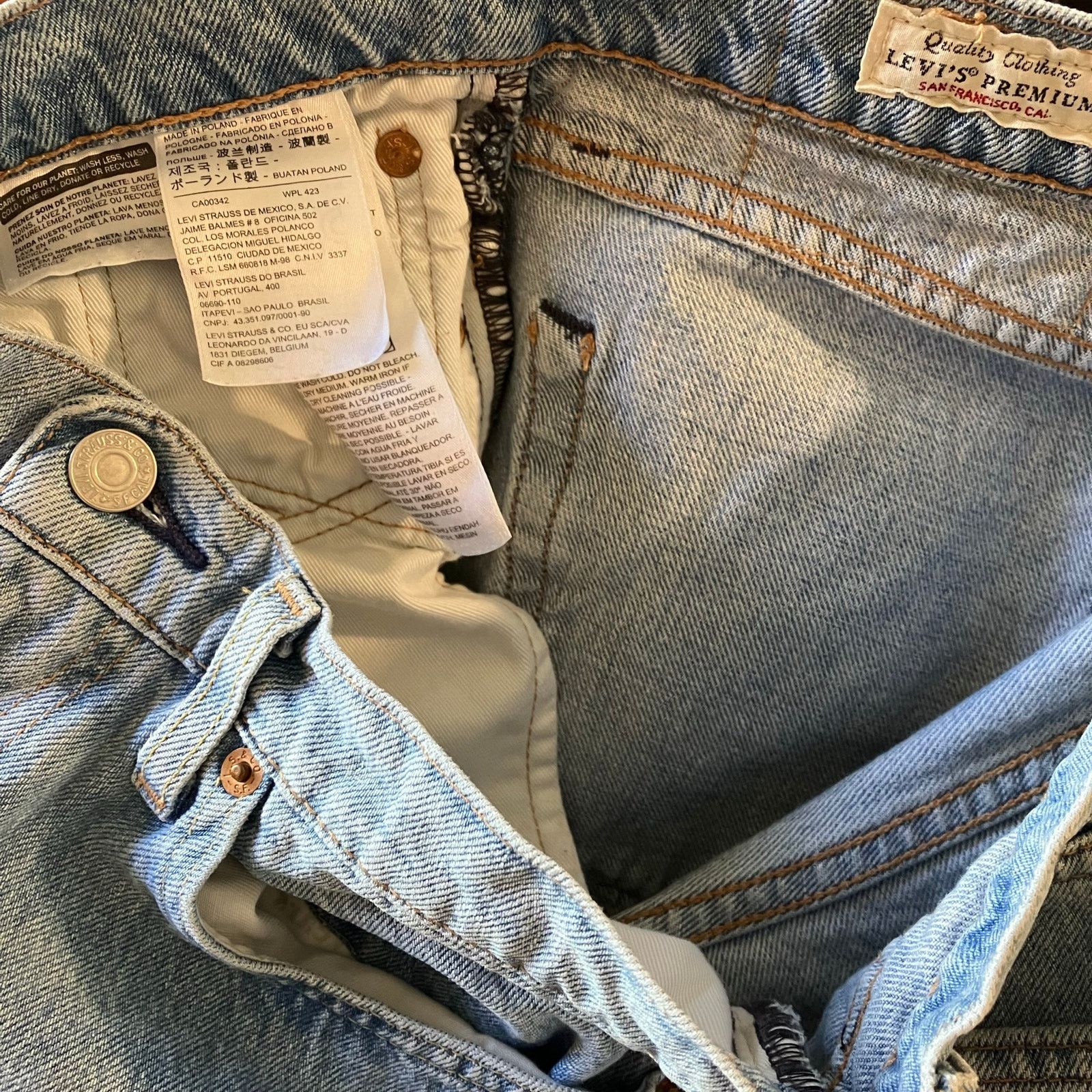 Levi's Levi's Premium 510 Light Wash Denim Jeans Size US 32 / EU 48 - 5 Thumbnail