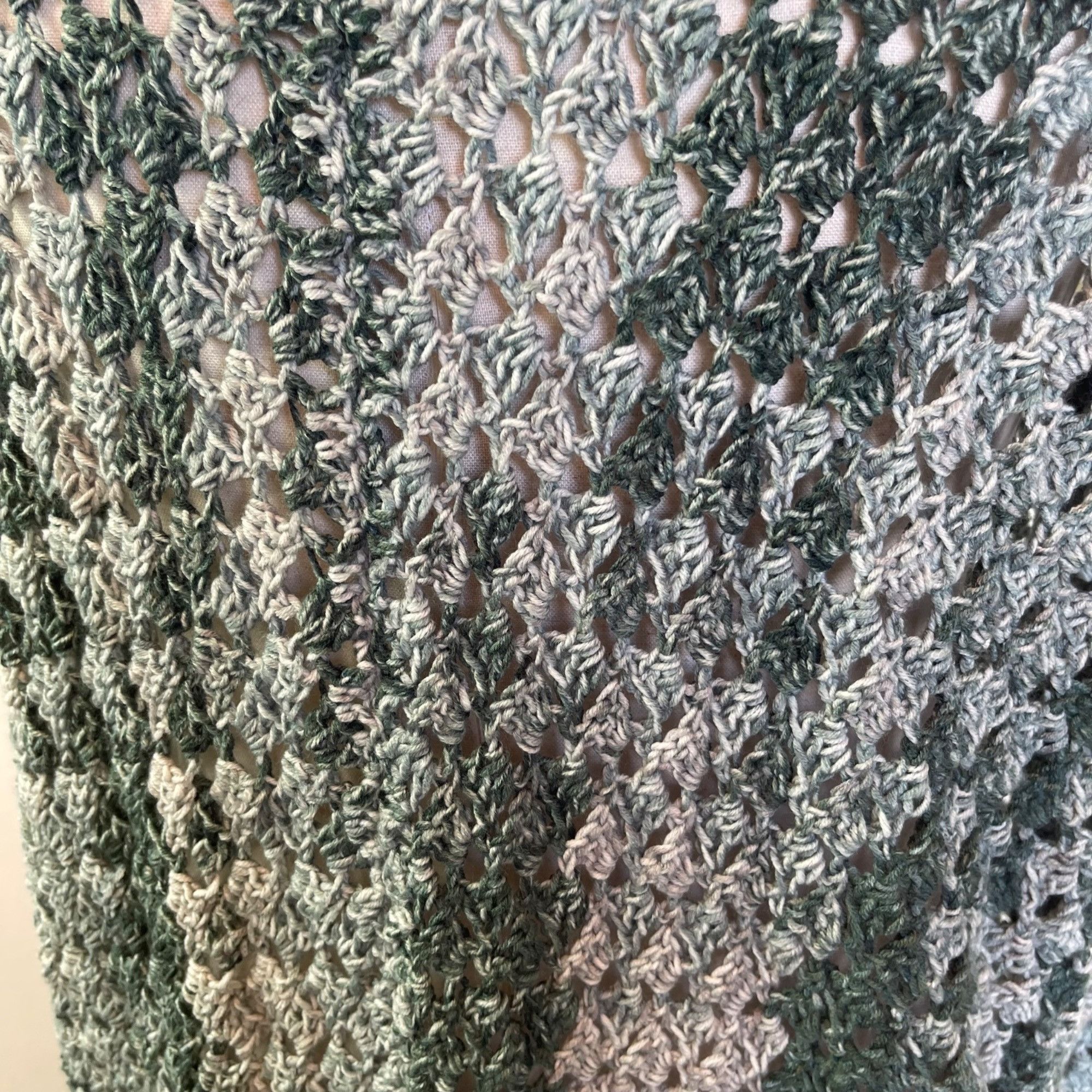 Handmade Crochet Wrap Ruana Open Front Shawl Sweater Cardigan Duster Size ONE SIZE - 4 Thumbnail