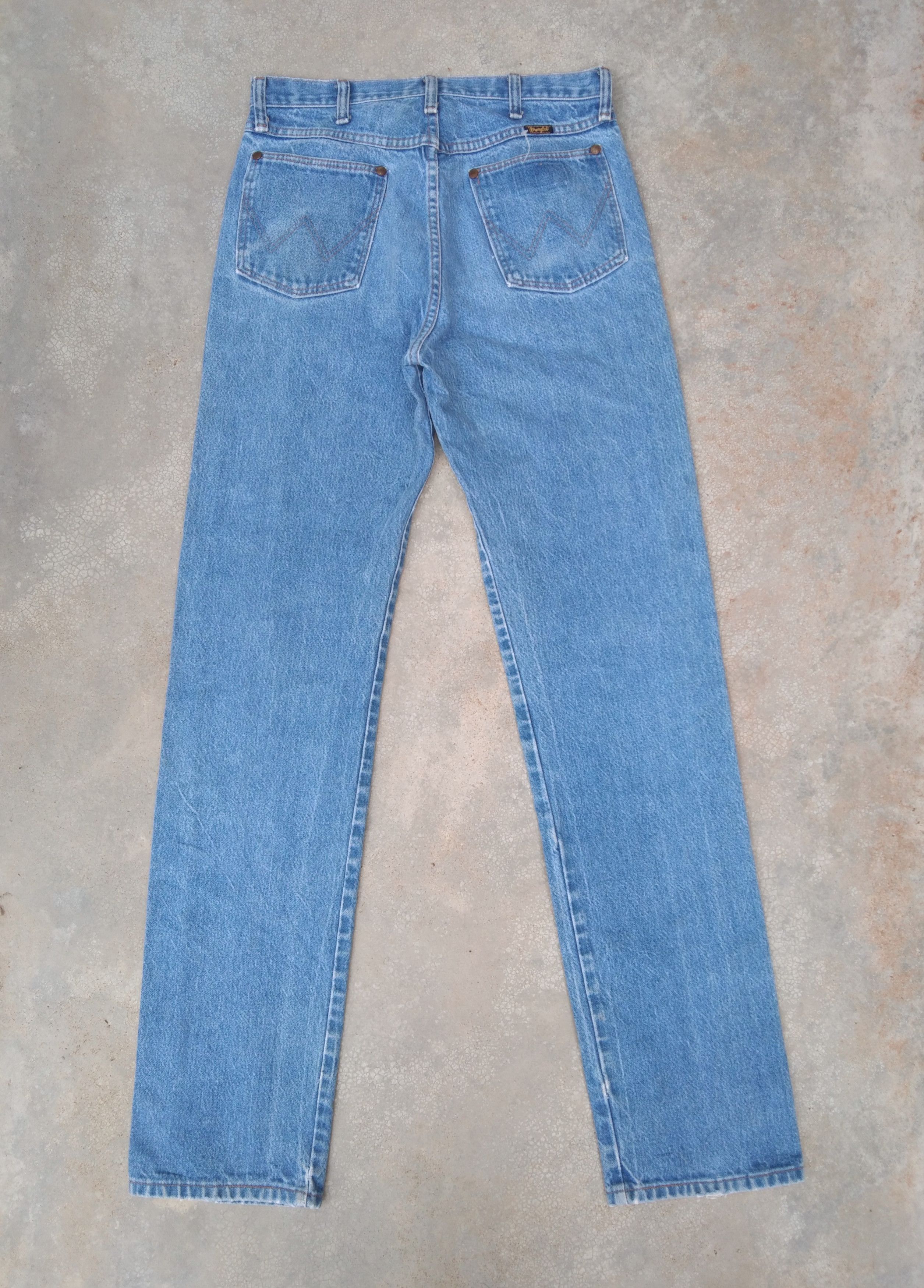 Wrangler 80s Vintage Wrangler Made In USA Distressed Jeans 30x35 Size US 30 / EU 46 - 2 Thumbnail