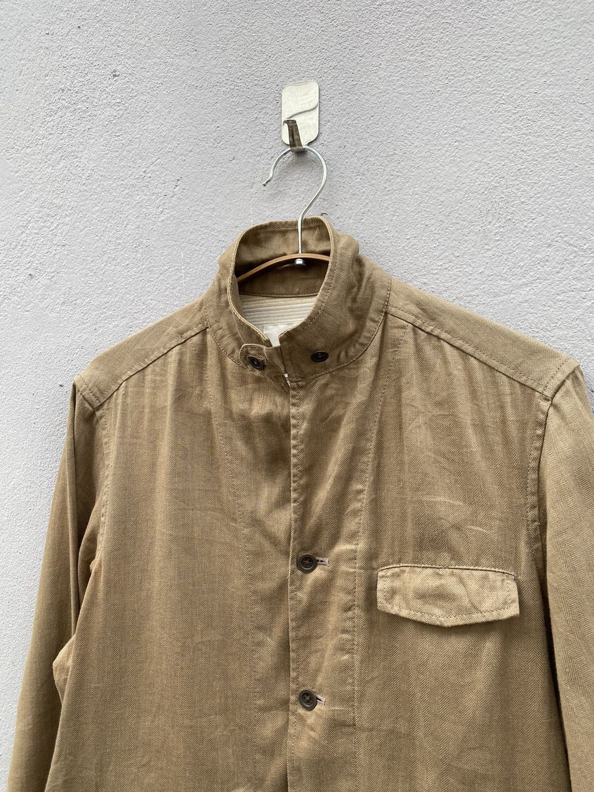 Japanese Brand × Takeo Kikuchi × Vintage 🔥RARE🔥 Vtg Japanese Designer Takeo Kikuchi Herringbone Shirt Size US M / EU 48-50 / 2 - 12 Thumbnail