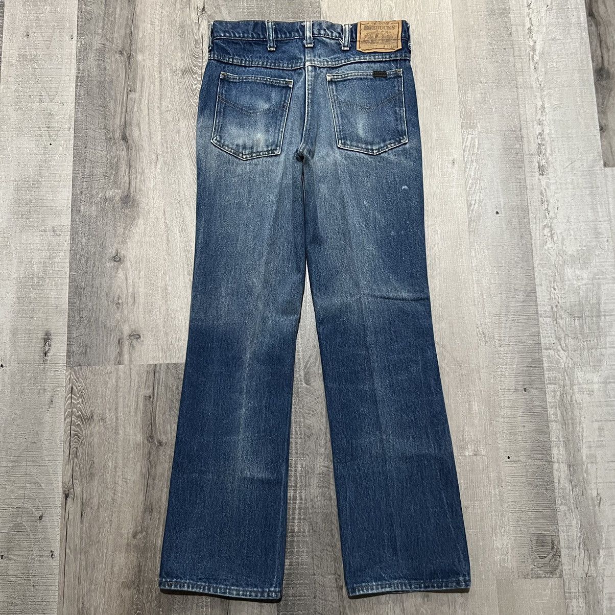 Sears × Vintage VTG Sears Roebucks Faded Blue Denim USA Boot Cowboy Jeans Size US 29 - 3 Thumbnail