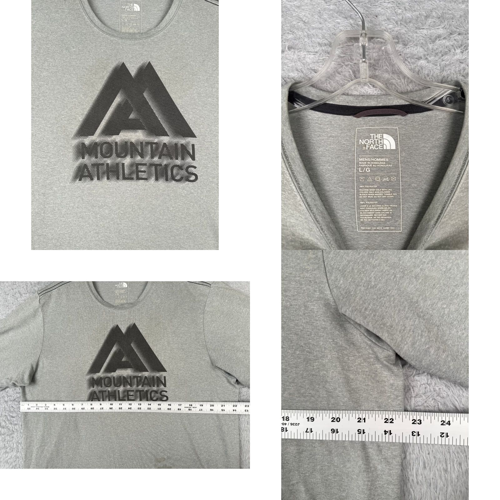 The North Face VINTAGE The North Face Shirt Men Large Gray Short Sleeve Crew Poly Mountain Athletics Size US L / EU 52-54 / 3 - 8 Thumbnail