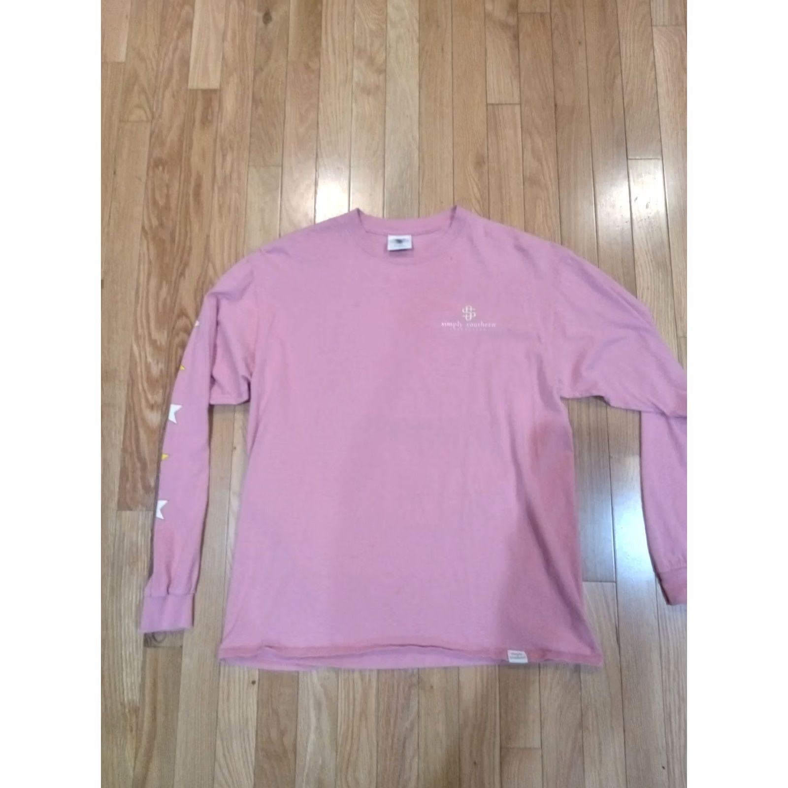 Vintage Simply Southern Raised On Trucks, Country Music, & Jesus Women's Long Sleeve T-Shirt Size L / US 10 / IT 46 - 7 Thumbnail