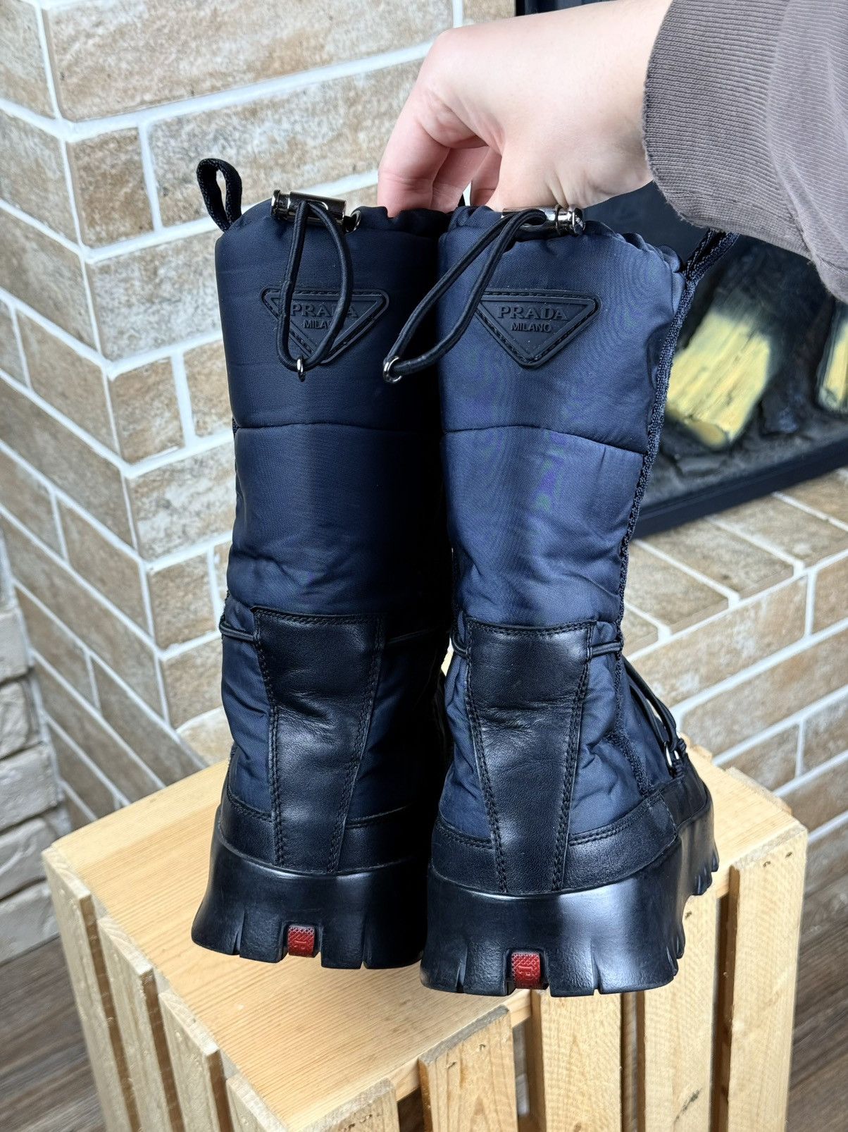 Prada Prada Black Nylon Snow Boots Size US9 EU42 Size US 9 / EU 42 - 7 Thumbnail