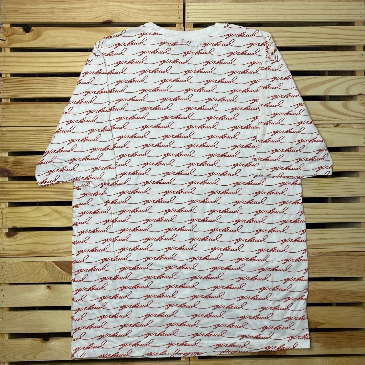 Marithe + Francois Girbaud Vintage MFG White AOP Script Tee Size Large Size US L / EU 52-54 / 3 - 2 Thumbnail