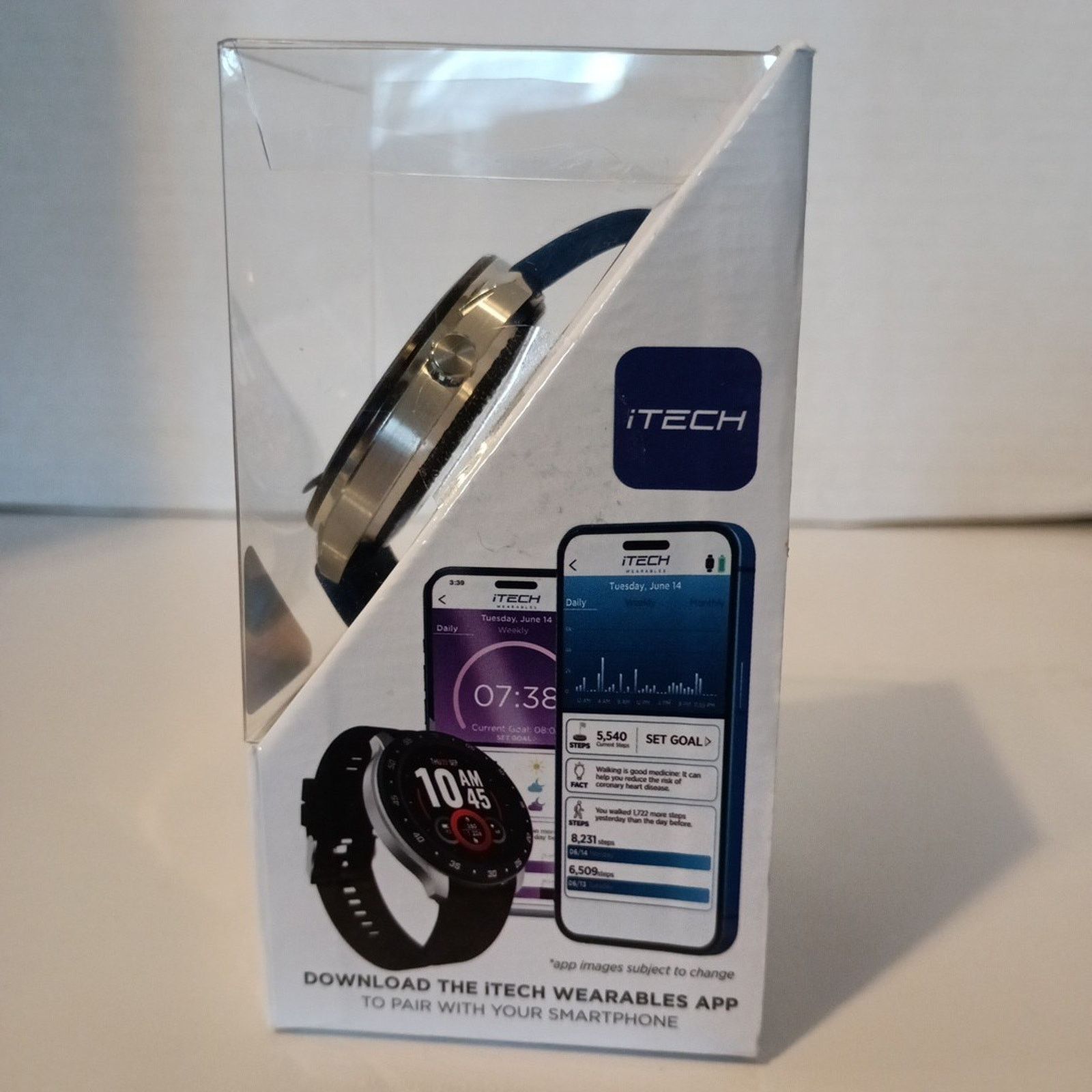 Other iTech Bold 3 Smart Watch Bluetooth Blue Silicone Strap Size ONE SIZE - 4 Thumbnail