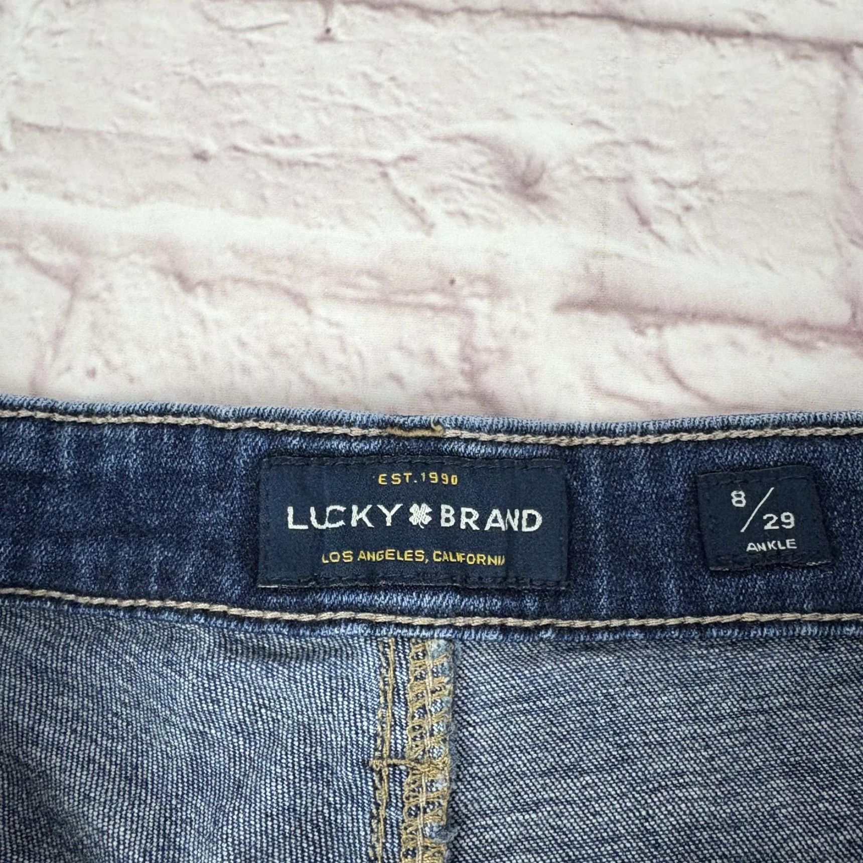 Lucky Brand Lucky Brand Jeans Womens 8 29 Ankle Bridgette Skinny Stretch Denim Blue Mid Rise Slim Pockets Zip Fly Size 30" / US 8 / IT 44 - 5 Thumbnail