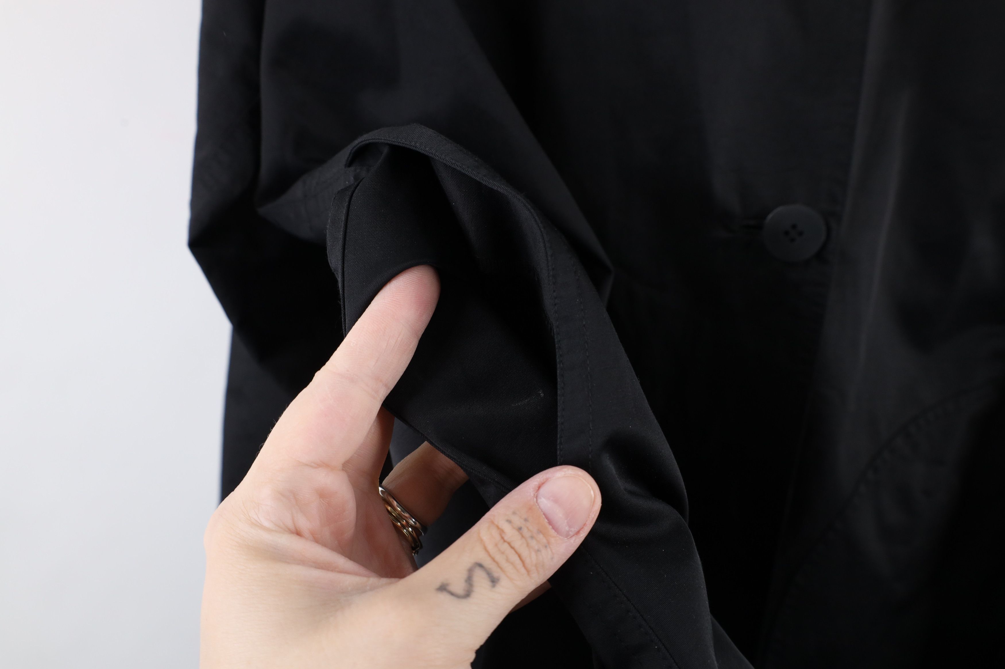 Eileen Fisher × Vintage Eileen Fisher Reversible Button Hooded Jacket Black Gray Size S / US 4 / IT 40 - 6 Thumbnail
