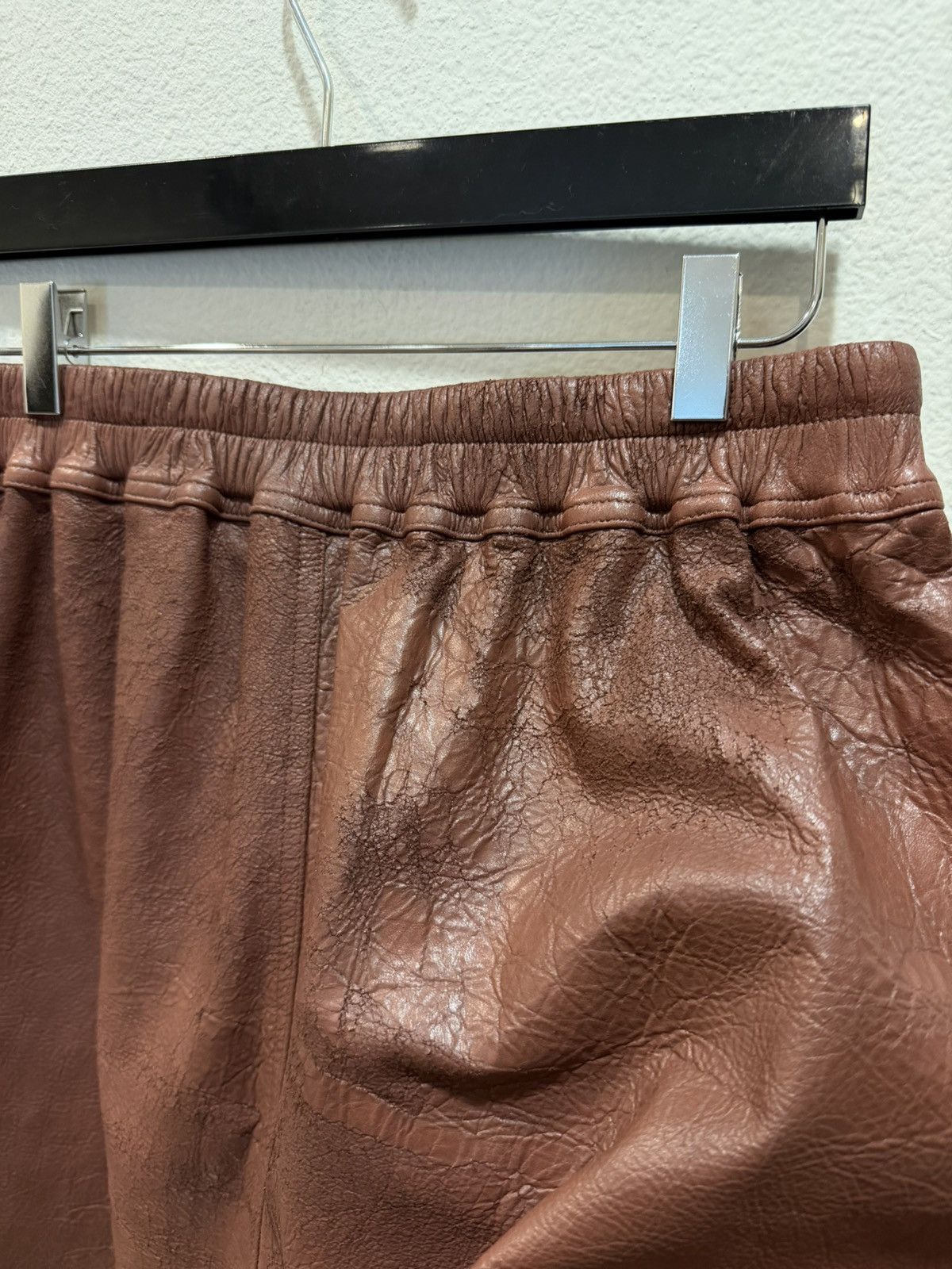 Rick Owens FW24 Blistered Lambskin Leather Boxer Shorts 44 Size US 30 / EU 46 - 4 Thumbnail