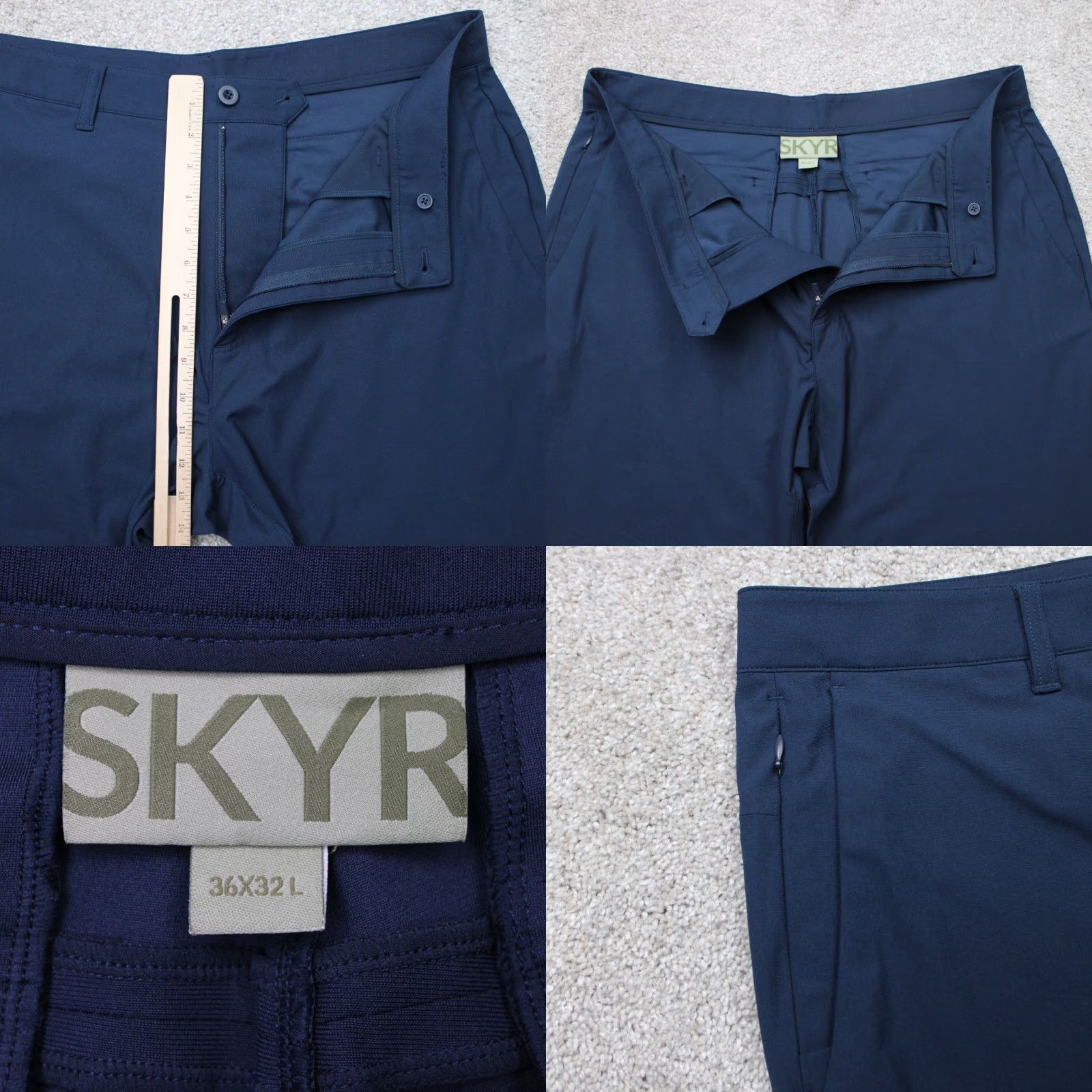 Vintage SKYR Pants Mens 36x32 Blue Slim Straight Logo Shirt? Size US 36 / EU 52 - 8 Thumbnail