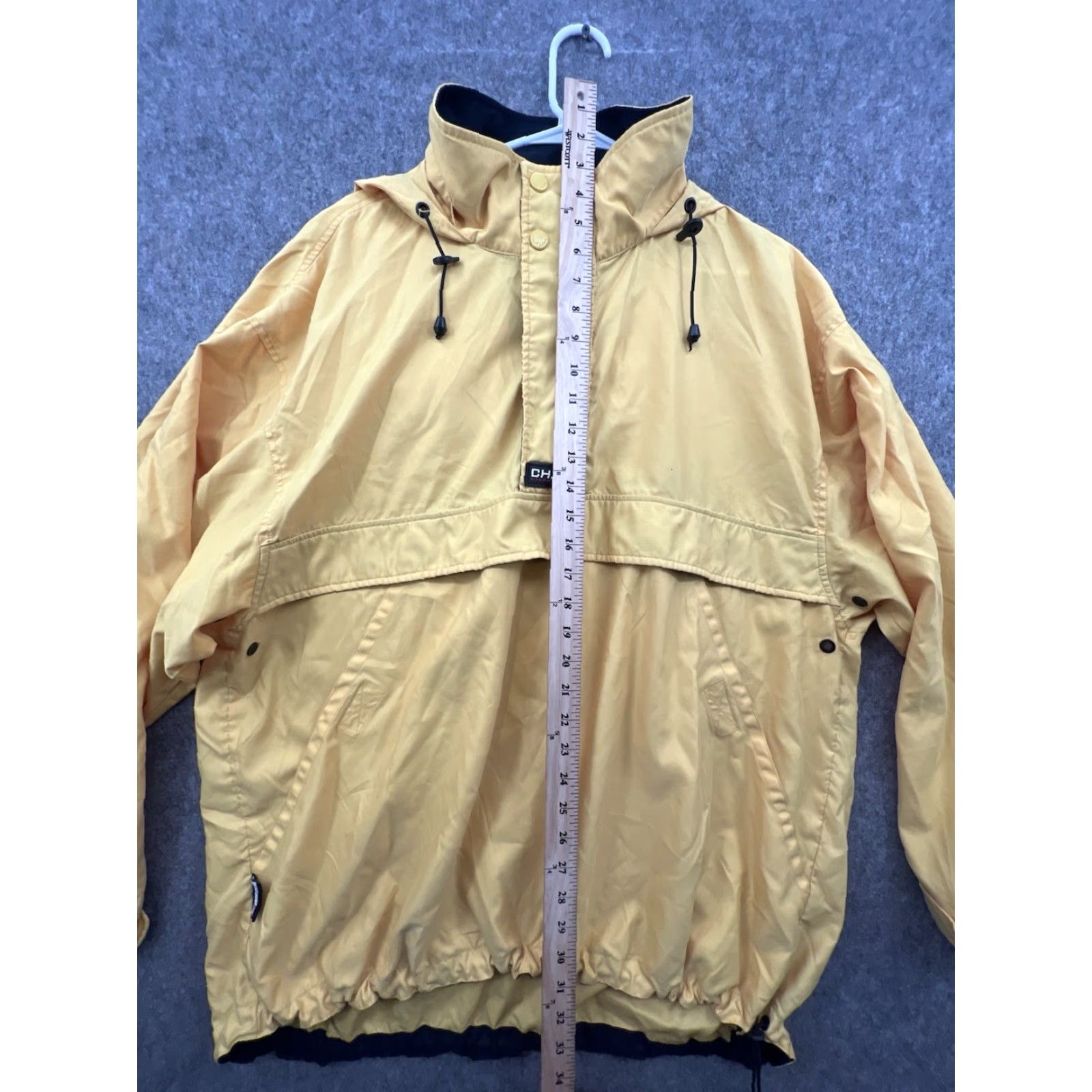 Chaps VINTAGE Chaps Ralph Lauren Yellow Black Pullover Jacket XL Men Windbreaker Hooded Stand-Up Collar Solid Size US XL / EU 56 / 4 - 3 Thumbnail