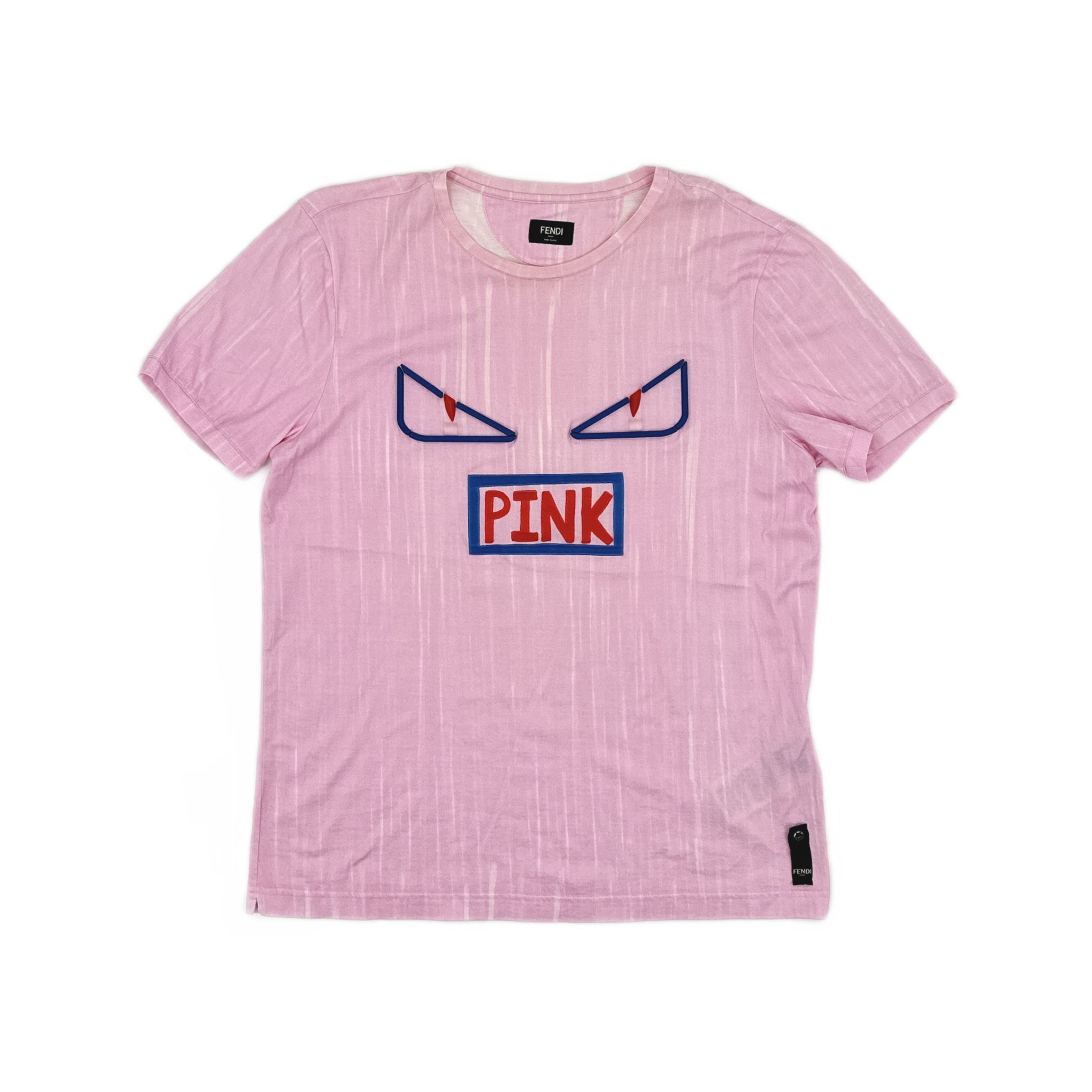 Fendi Fendi Pink Graphic Short Sleeve T-Shirt Size L Size US L / EU 52-54 / 3 - 1 Thumbnail