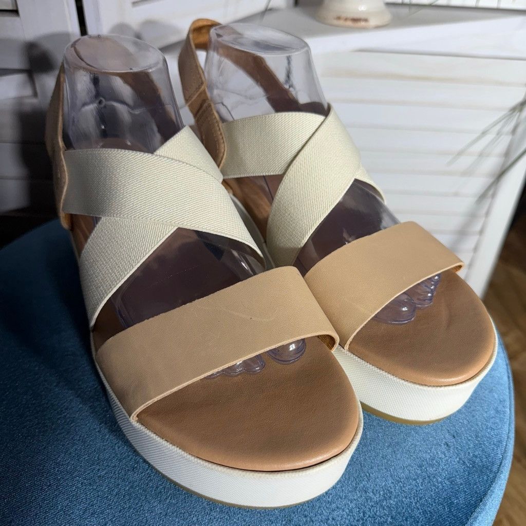 SOREL Sorel Cameron sandal platform slingback leather beige 11 Size US 11 / IT 41 - 2 Thumbnail