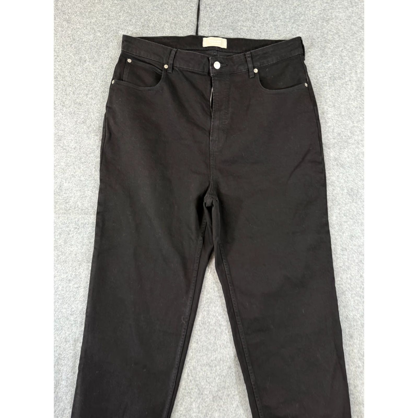 Everlane Everlane Jeans Womens 34R Black Denim Cotton Curvy High Waist Straight Leg Jeans Size 24" / US 00 / IT 34 - 4 Thumbnail