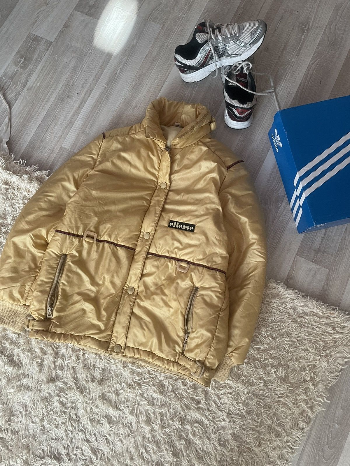 image of Ellesse Vinter Puffer X Vintage in Yellow, Men's (Size Medium)