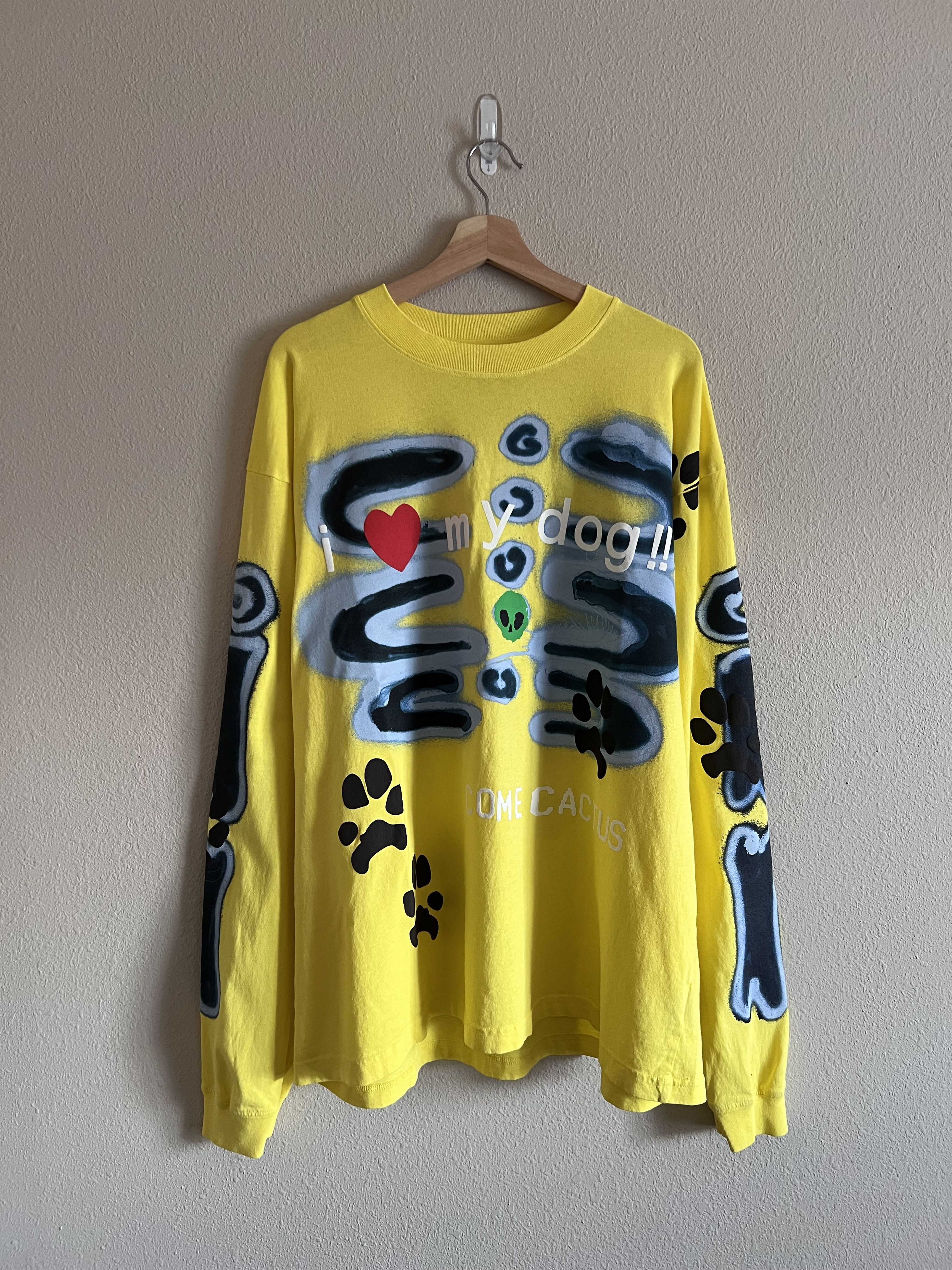 image of Cactus Plant Flea Market x Come Tees Cpfm Come Tees Long Sleeve Tee In Flounder Yellow (Size 2XL)