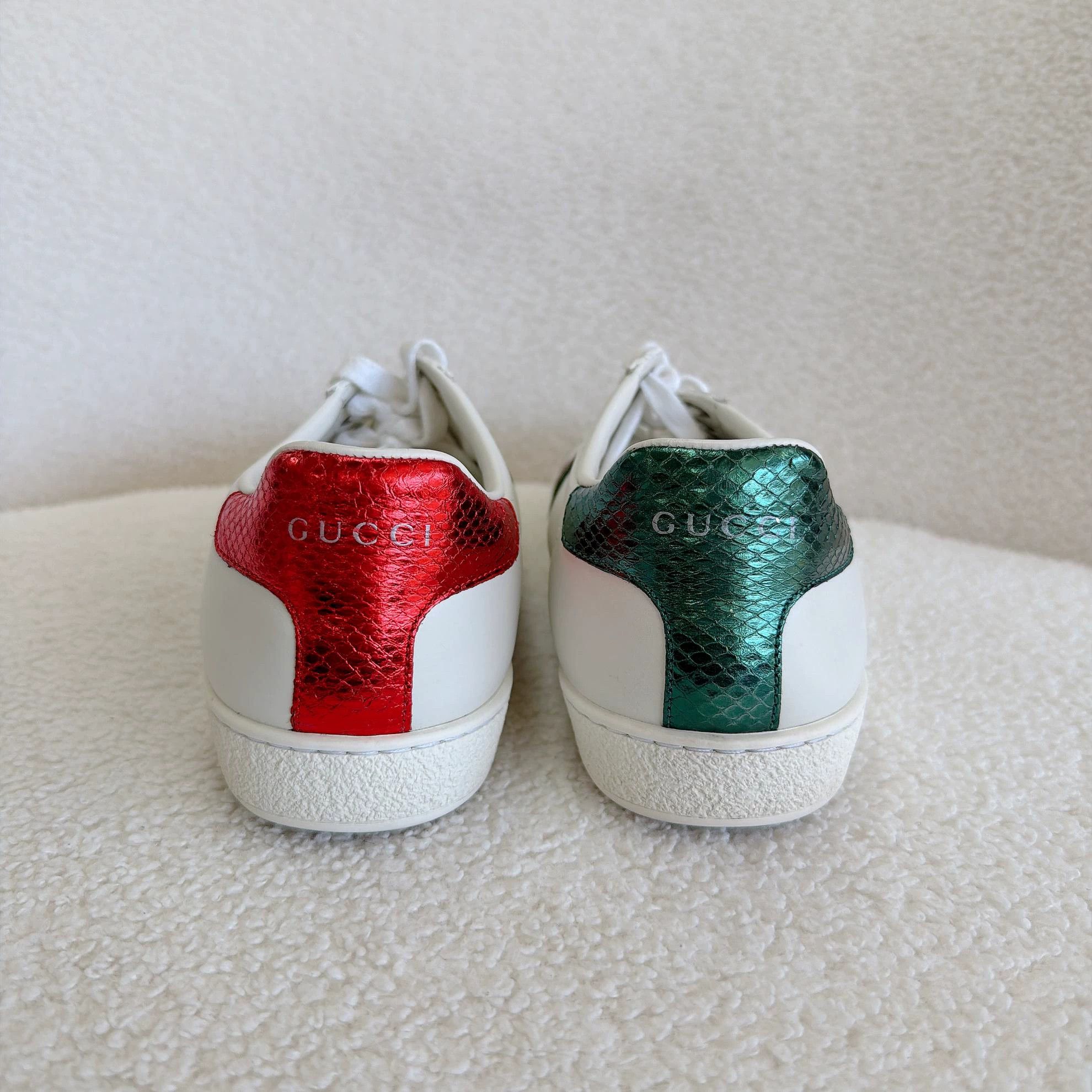 Gucci Gucci White Bee Embroidered Sneaker 39 2377 Size US 8.5 / EU 41-42 - 5 Thumbnail