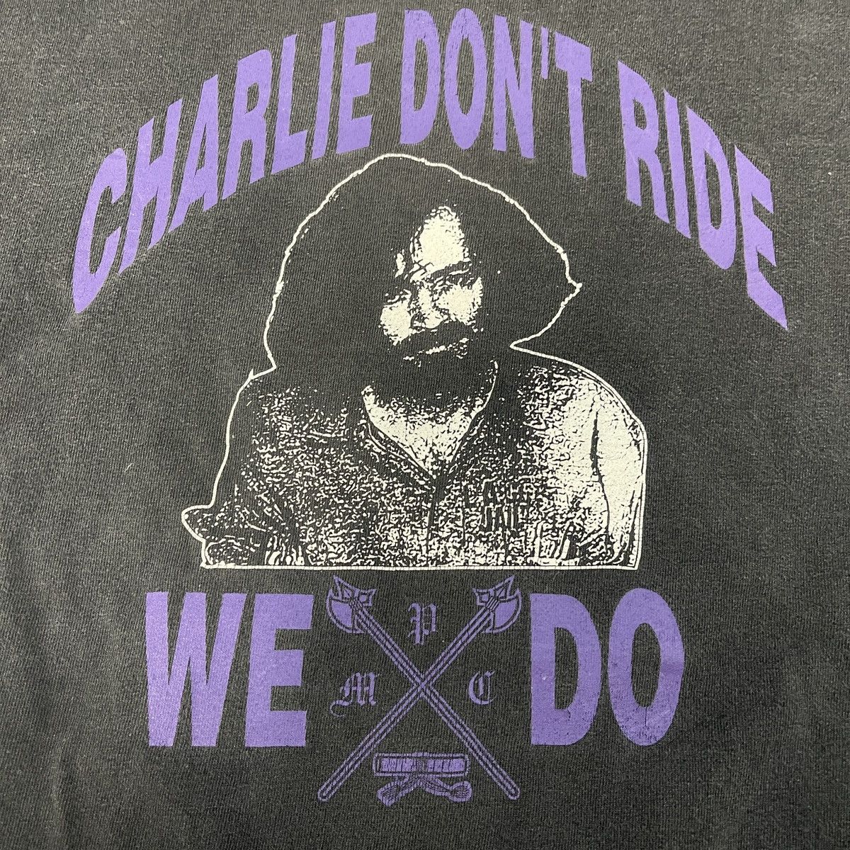 Vintage Vintage Charles Manson Charlie Don’t Ride Tee Size US XXL / EU 58 / 5 - 4 Thumbnail