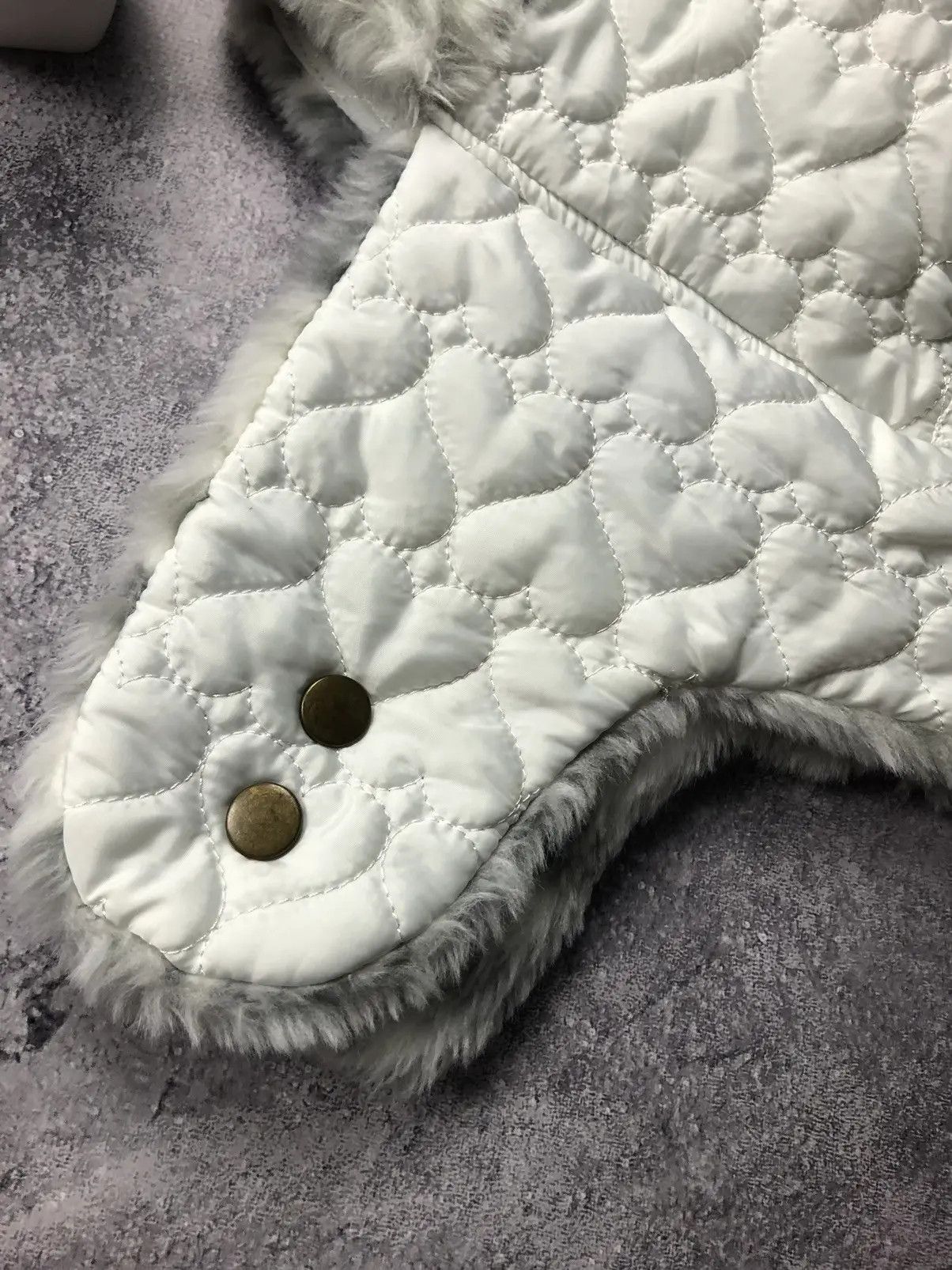 Vintage USHANKA Amazing Faux Fur Y2K Hat (Trapper Hat) Mohair White Size ONE SIZE - 3 Thumbnail