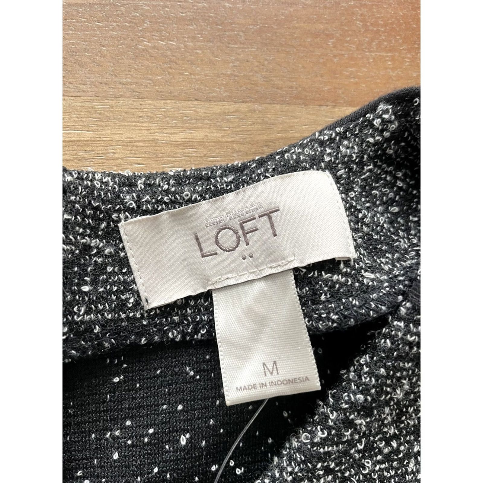 Ann Taylor Ann Taylor LOFT Women’s Colorblock Dress with Black Slimming Sides Size M Gray Multicolor Midi 3/4 Sleeve Size M / US 6-8 / IT 42-44 - 4 Thumbnail