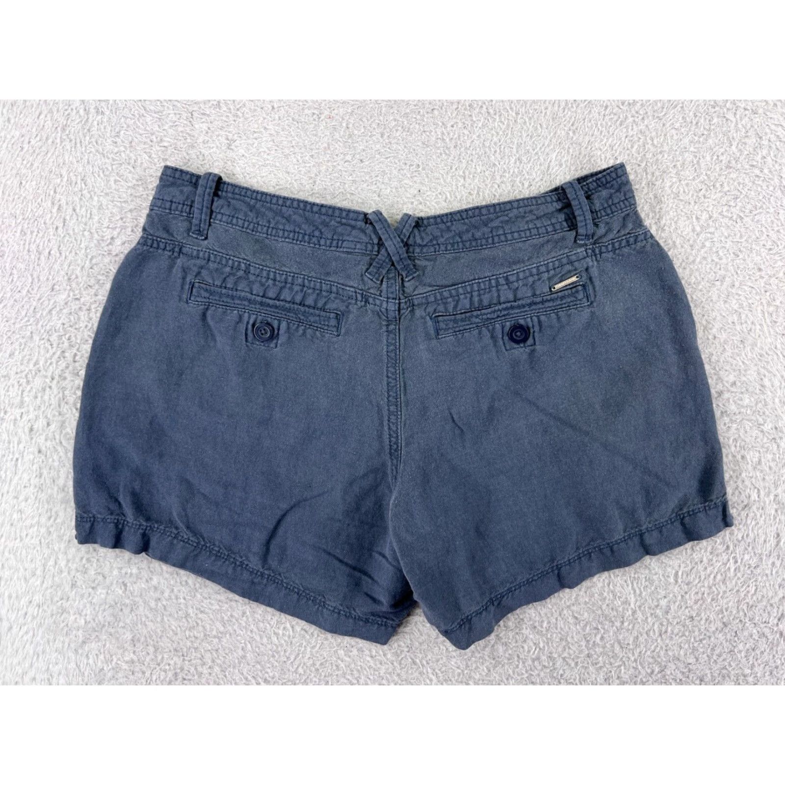 Calvin Klein Calvin Klein Shorts Women 6 Blue Linen Blend Woven Bush Pockets 29x5 - Regular, Blue, Linen Blend, 6, Women, Calvin Klein, Shorts Size 28" / US 6 / IT 42 - 2 Thumbnail