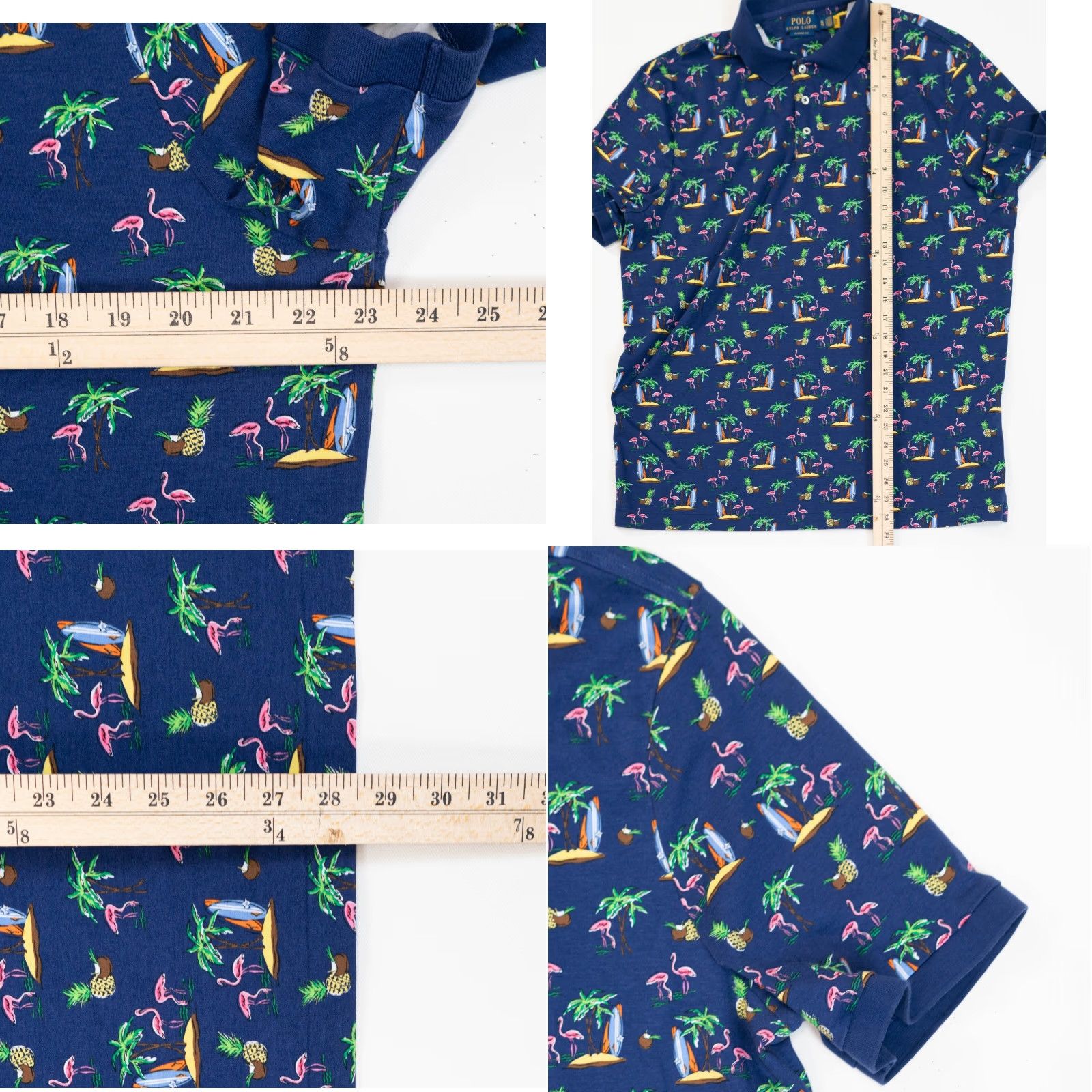 Polo Ralph Lauren Polo Ralph Lauren Shirt Short Sleeve Mens XL Navy Blue Flamingo Logo Button-Front Casual Size US XL / EU 56 / 4 - 8 Thumbnail