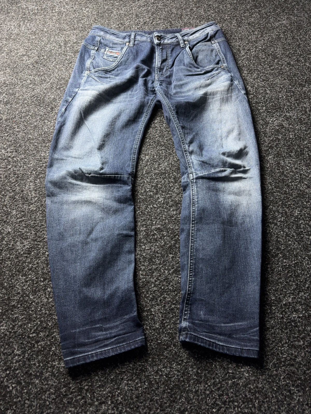 Diesel Luxury Diesel Fayza Vintage Blue Relaxed Tapered Jeans Size 25" / US 0 / IT 36 - 1 Thumbnail