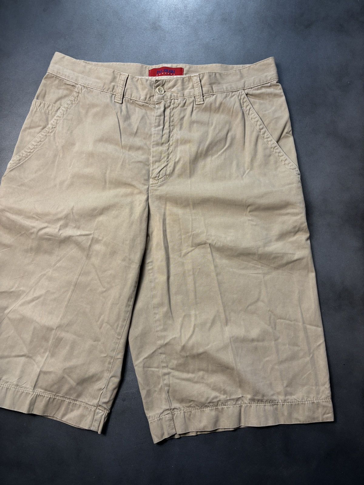 Pal Zileri × Vintage Vintage Pal Zileri Concept Shorts Long Tan Summer Cotton 30 Size US 31 - 11 Thumbnail