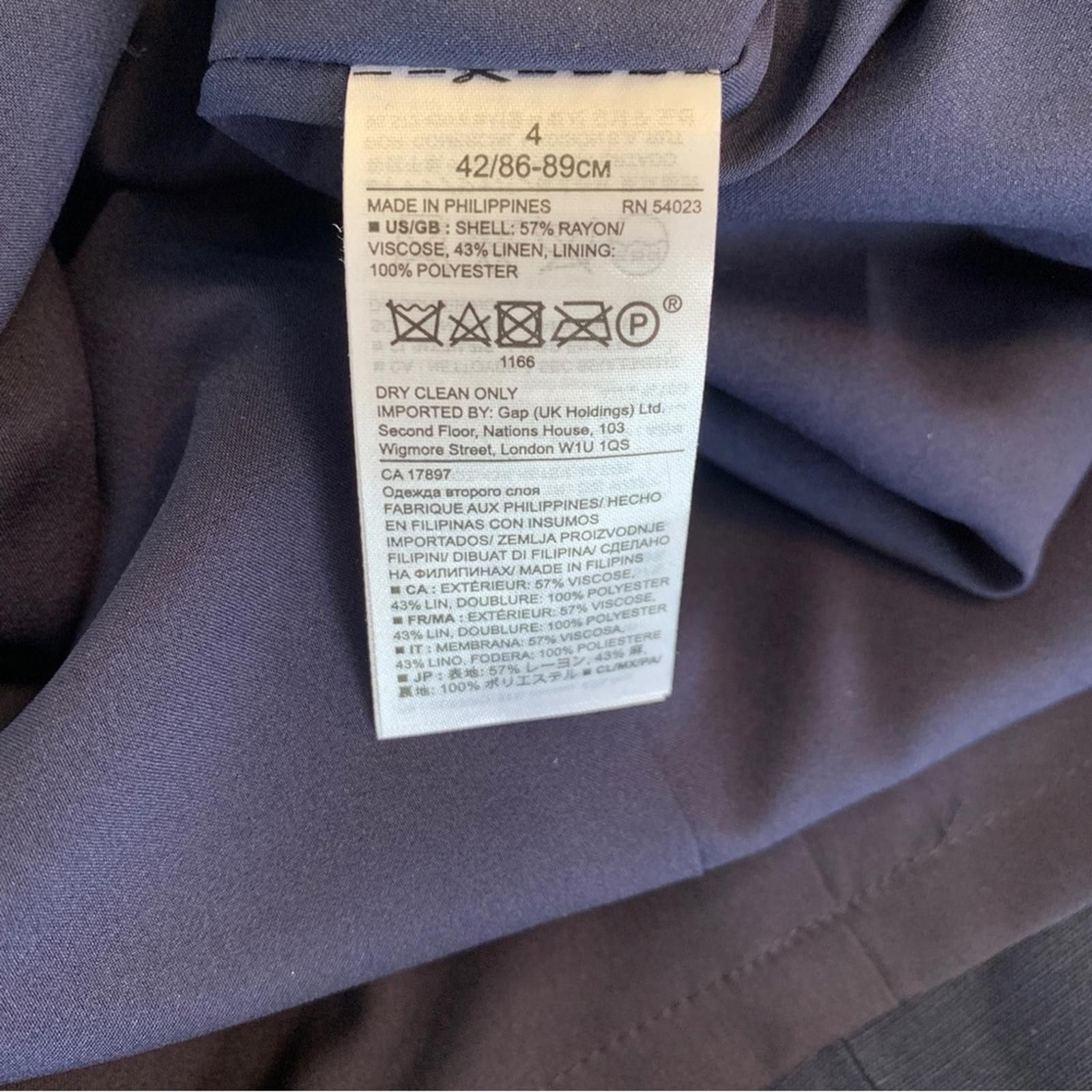 Banana Republic Banana Republic Navy Blue Dress with White Accents Size S / US 4 / IT 40 - 7 Thumbnail