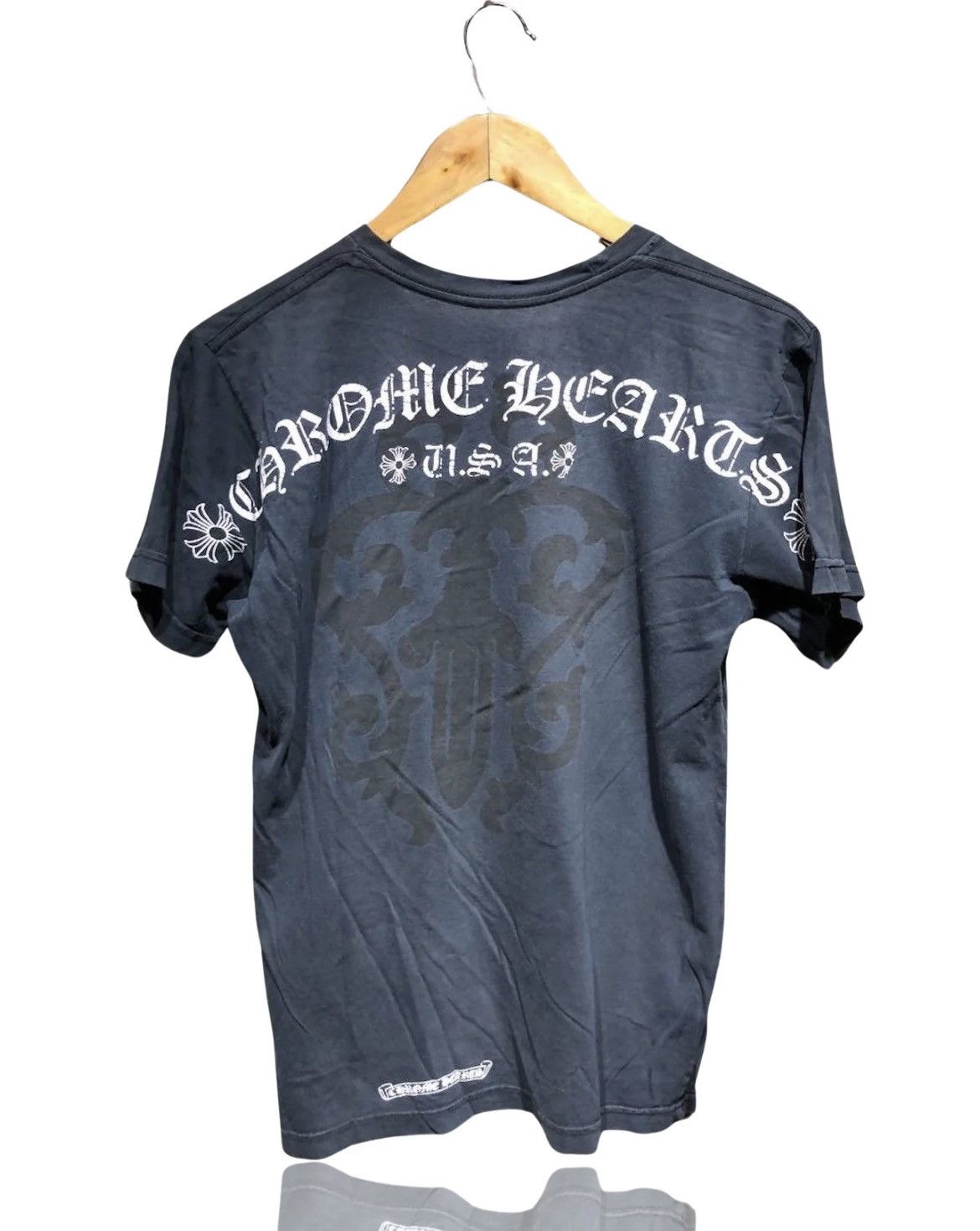 image of Chrome Hearts Dagger Tee in Navy, Men's (Size Medium)