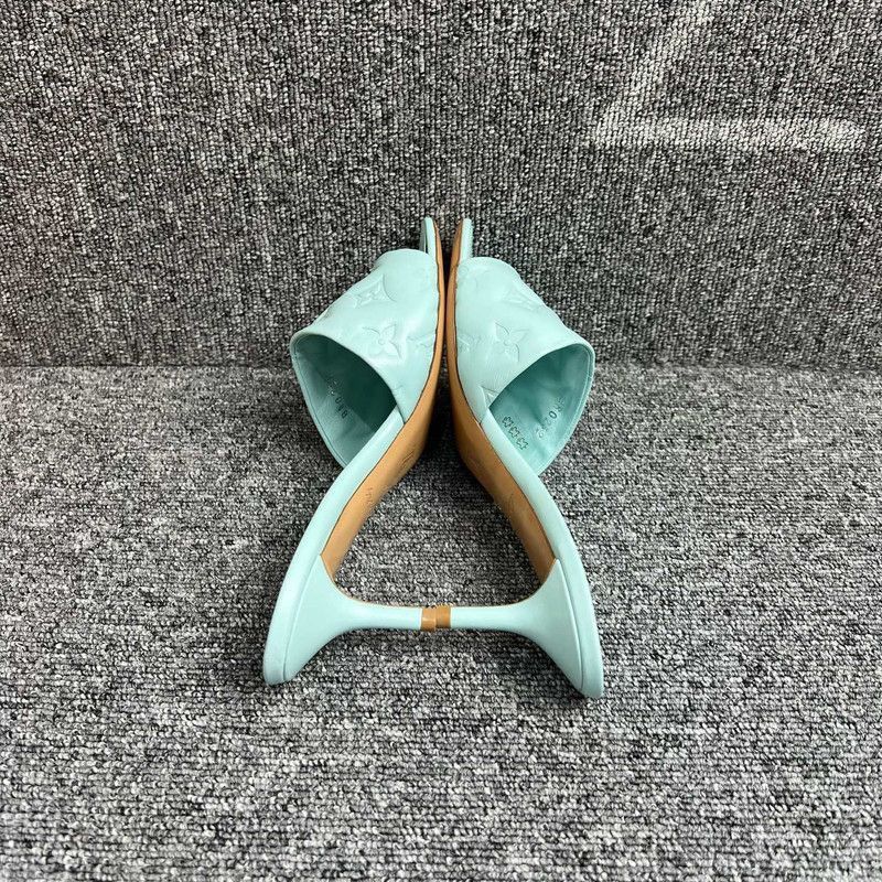 Louis Vuitton Louis Vuitton Stylish Aqua High Heel Slide Sandals -2508 Size US 6 / IT 36 - 7 Thumbnail