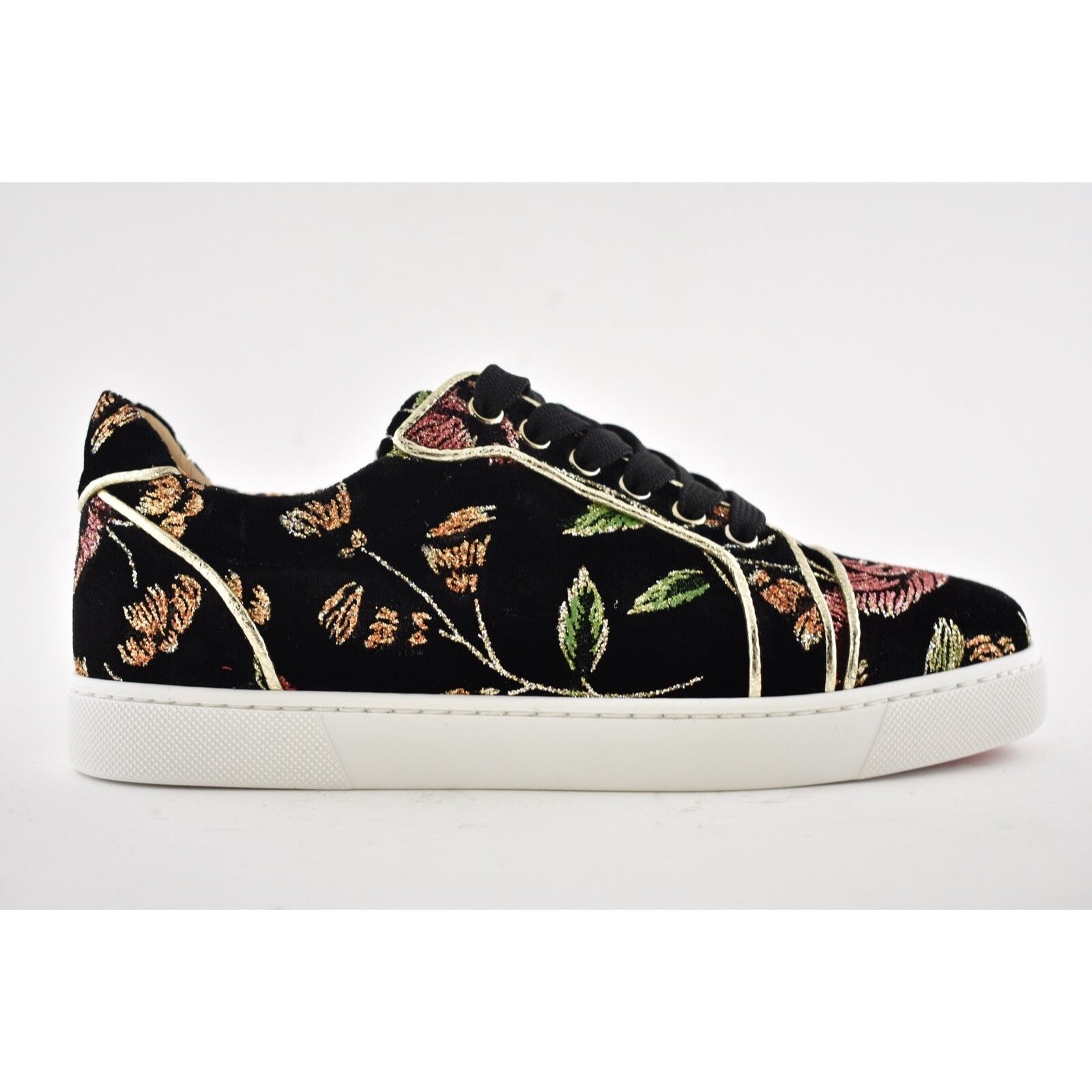 Christian Louboutin Christian Louboutin Flat Black Velvet Low Top Sneaker 41 Size US 11 / IT 41 - 2 Thumbnail
