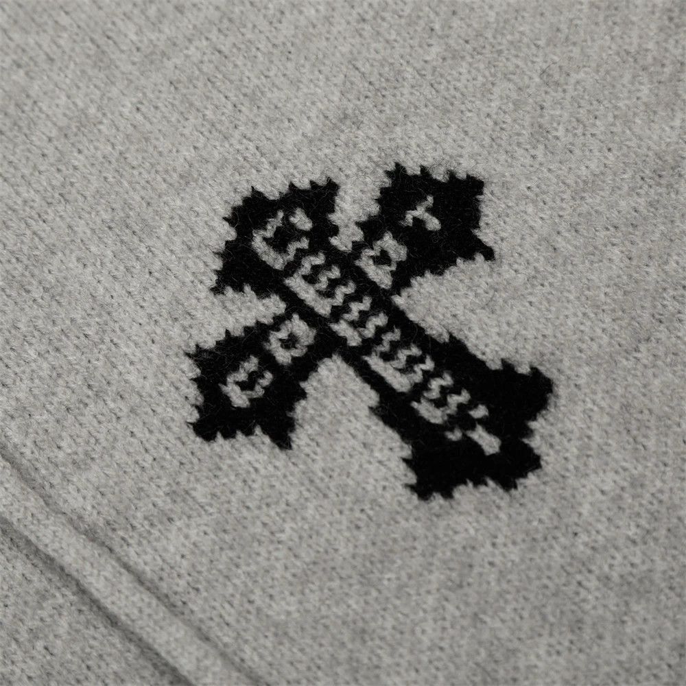 Vintage Men's retro letter zipper cross hooded sweater Size US M / EU 48-50 / 2 - 5 Thumbnail