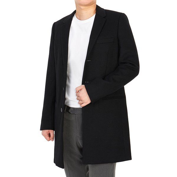 Saint Laurent Paris o1s1wg110824 Chesterfield Coat Pointed Lapels Wool in Black Size US S / EU 44-46 / 1 - 7 Thumbnail