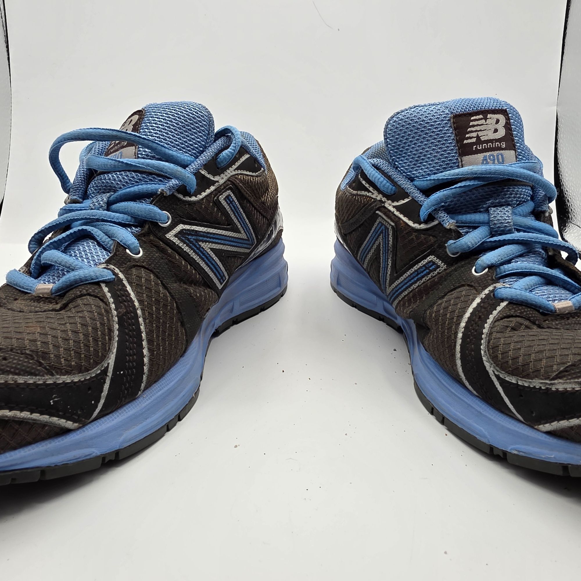New Balance New Balance 490 Womens Size 9 Black Blue Running Shoes Athle Size US 9 / IT 39 - 3 Thumbnail