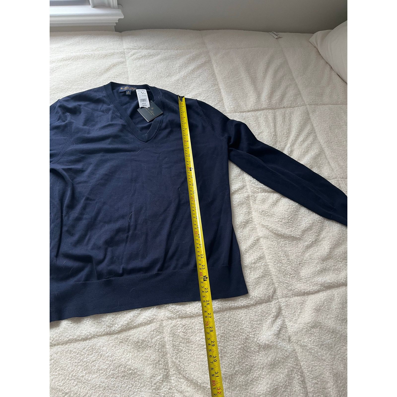 Brooks Brothers BROOKS BROTHERS Men's 100% Supima Cotton blue V-Neck Size US L / EU 52-54 / 3 - 3 Thumbnail