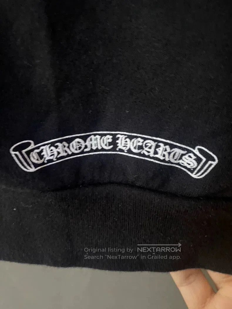 Chrome Hearts Chrome Hearts Black Zip Hoodie with White Prints. Size US M / EU 48-50 / 2 - 7 Thumbnail