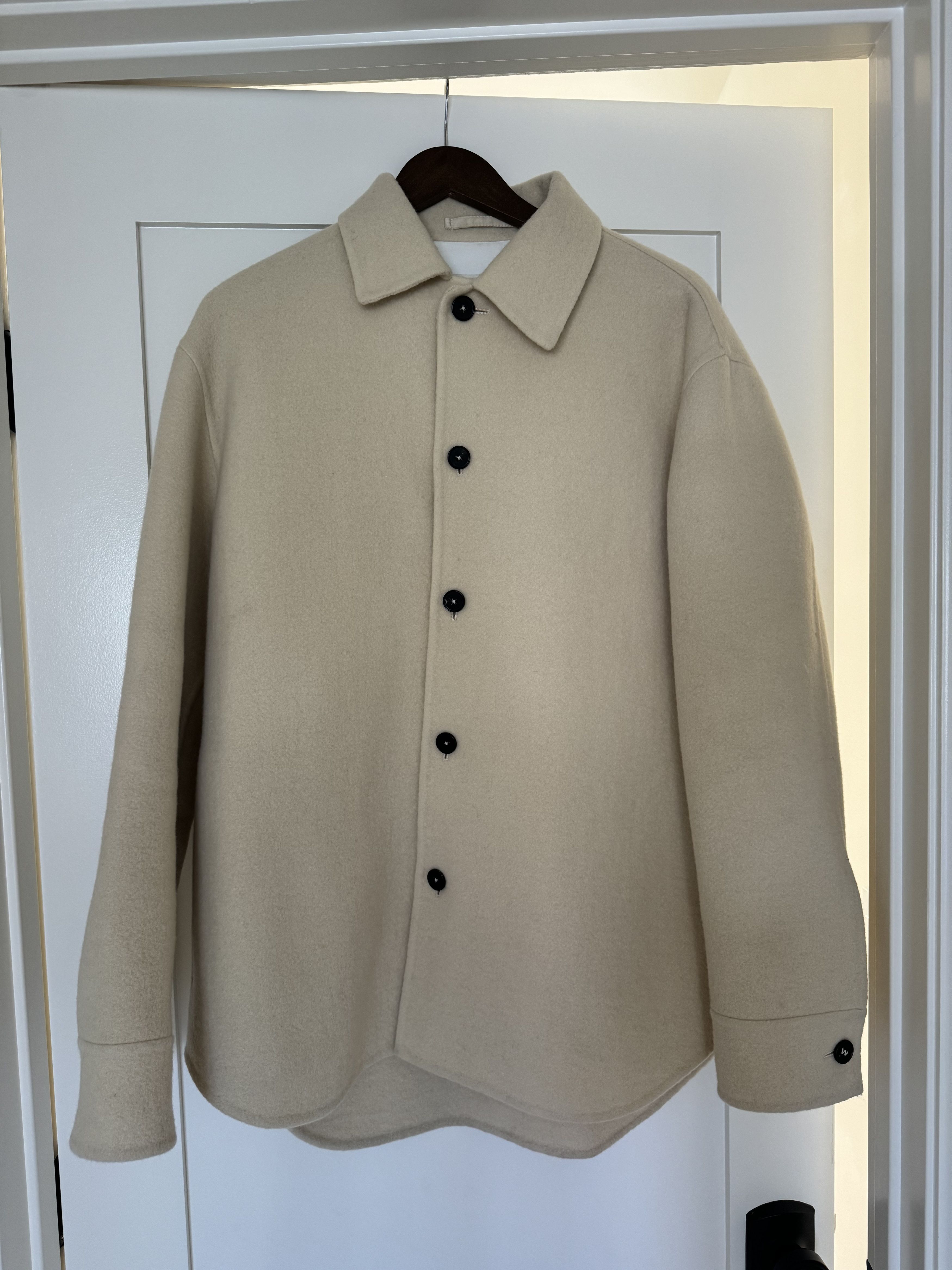 Jil Sander Jill Sander button up long sleeve wool shirt jacket Size US S / EU 44-46 / 1 - 2 Thumbnail