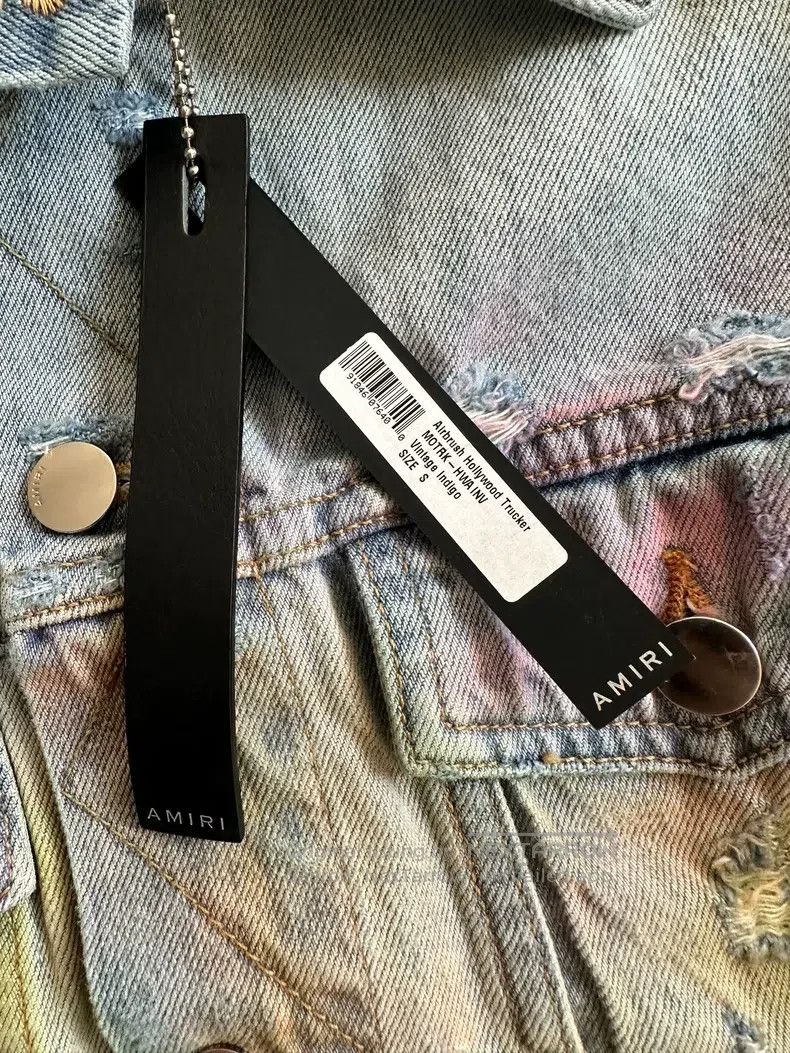 Amiri Amiri Size S The rendering ruined the denim jacket Size US S / EU 44-46 / 1 - 6 Thumbnail