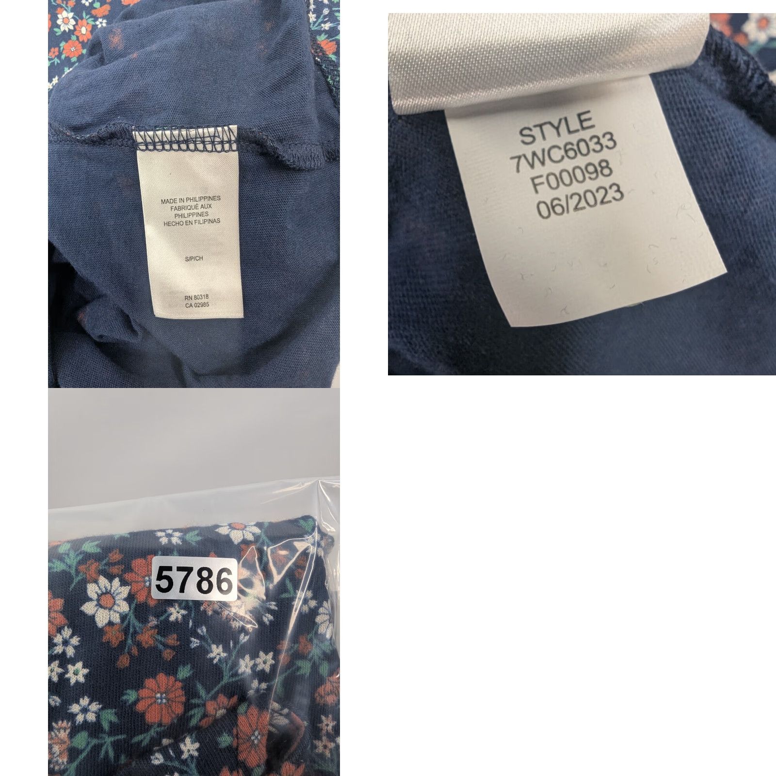Lucky Brand NWT Lucky Brand Blouse Womens Small Square Neck Long Sleeve Floral Boho Hippy Multicolor Size S / US 4 / IT 40 - 8 Thumbnail