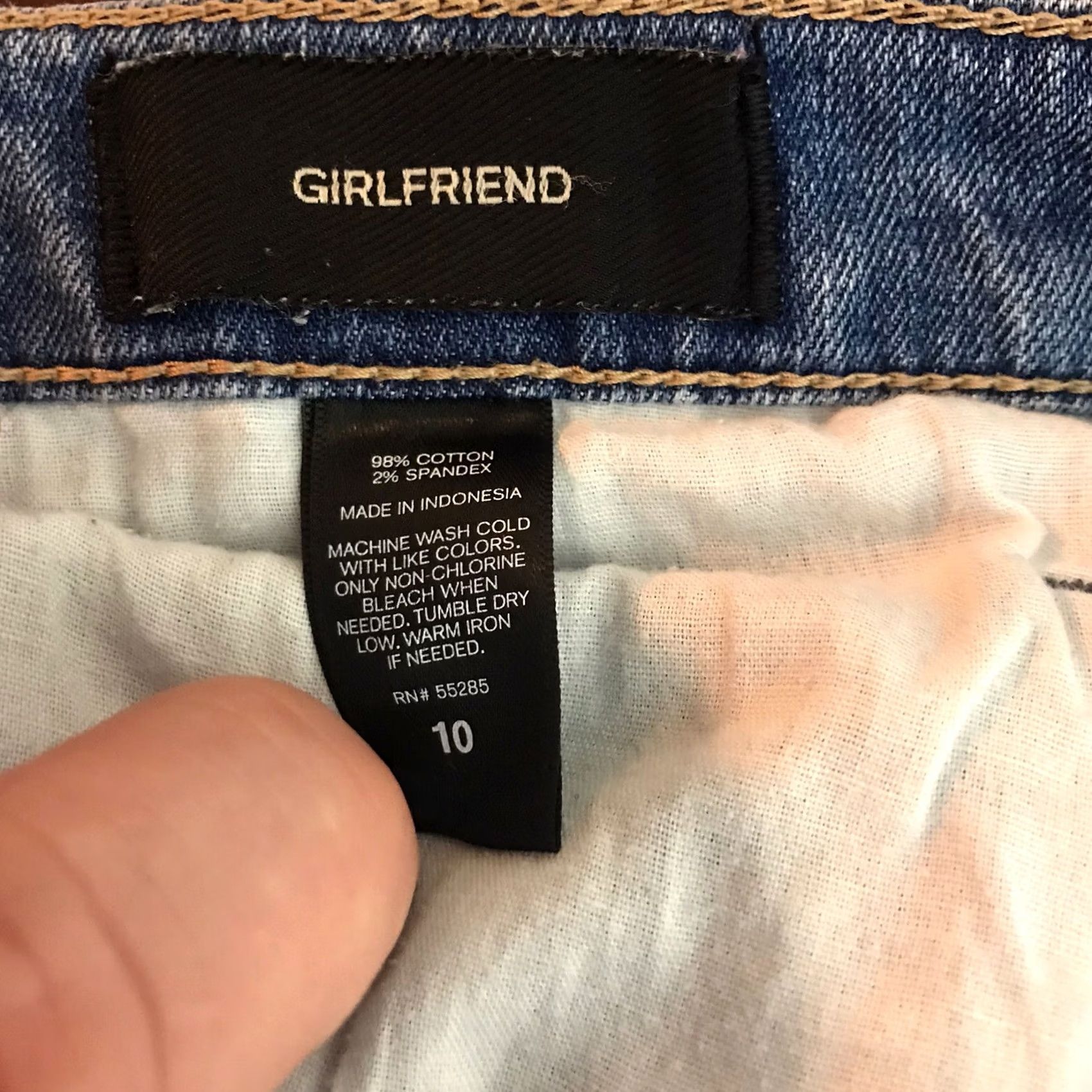 Express Express Jeans Womens Girlfriend Blue Stretch Denim 10 Distressed Destroyed Size 32" / US 10 / IT 46 - 5 Thumbnail