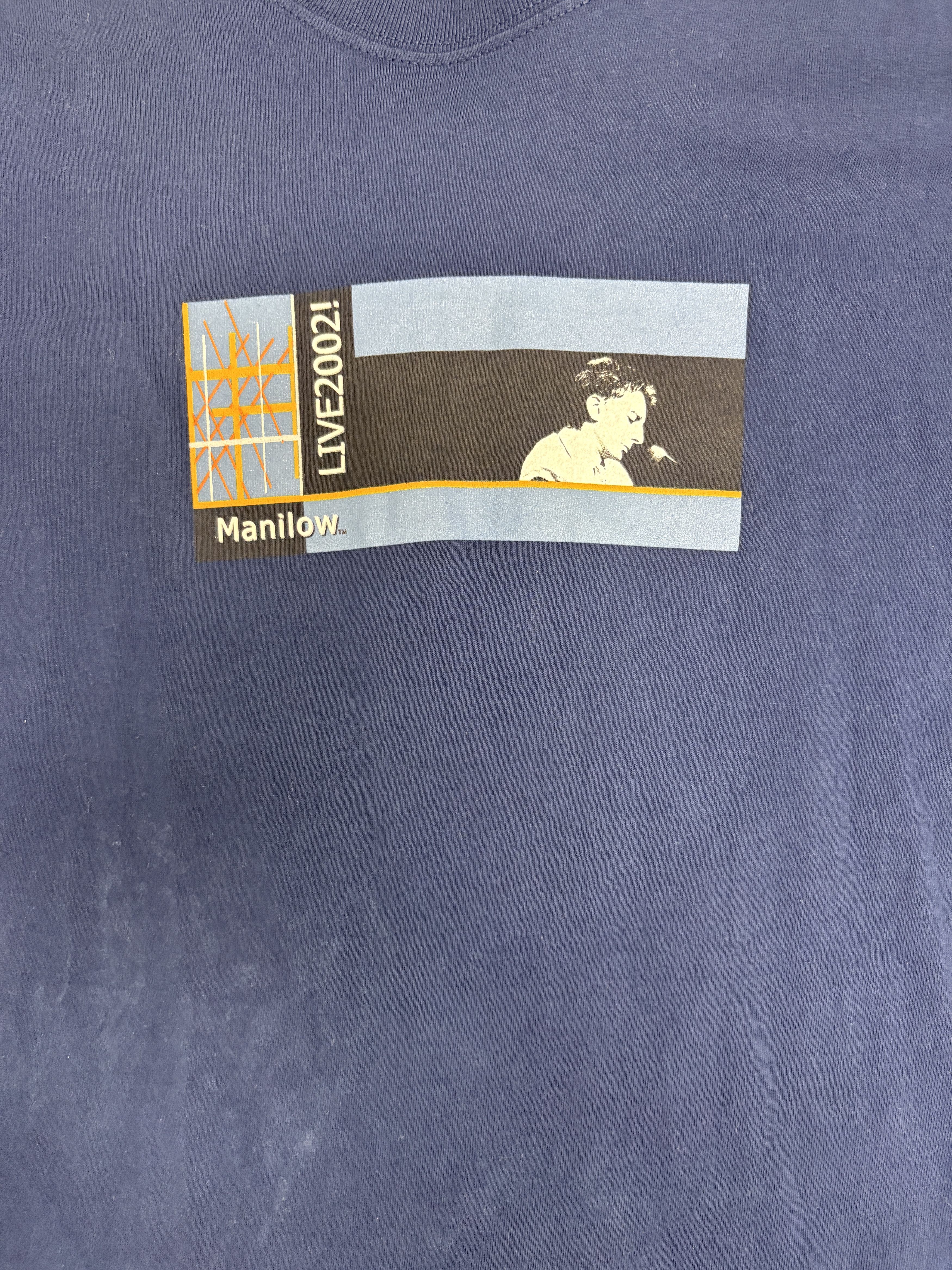 Vintage Barry Manilow Live 2002! Vintage Blue T-Shirt Tee Size US XL / EU 56 / 4 - 2 Thumbnail
